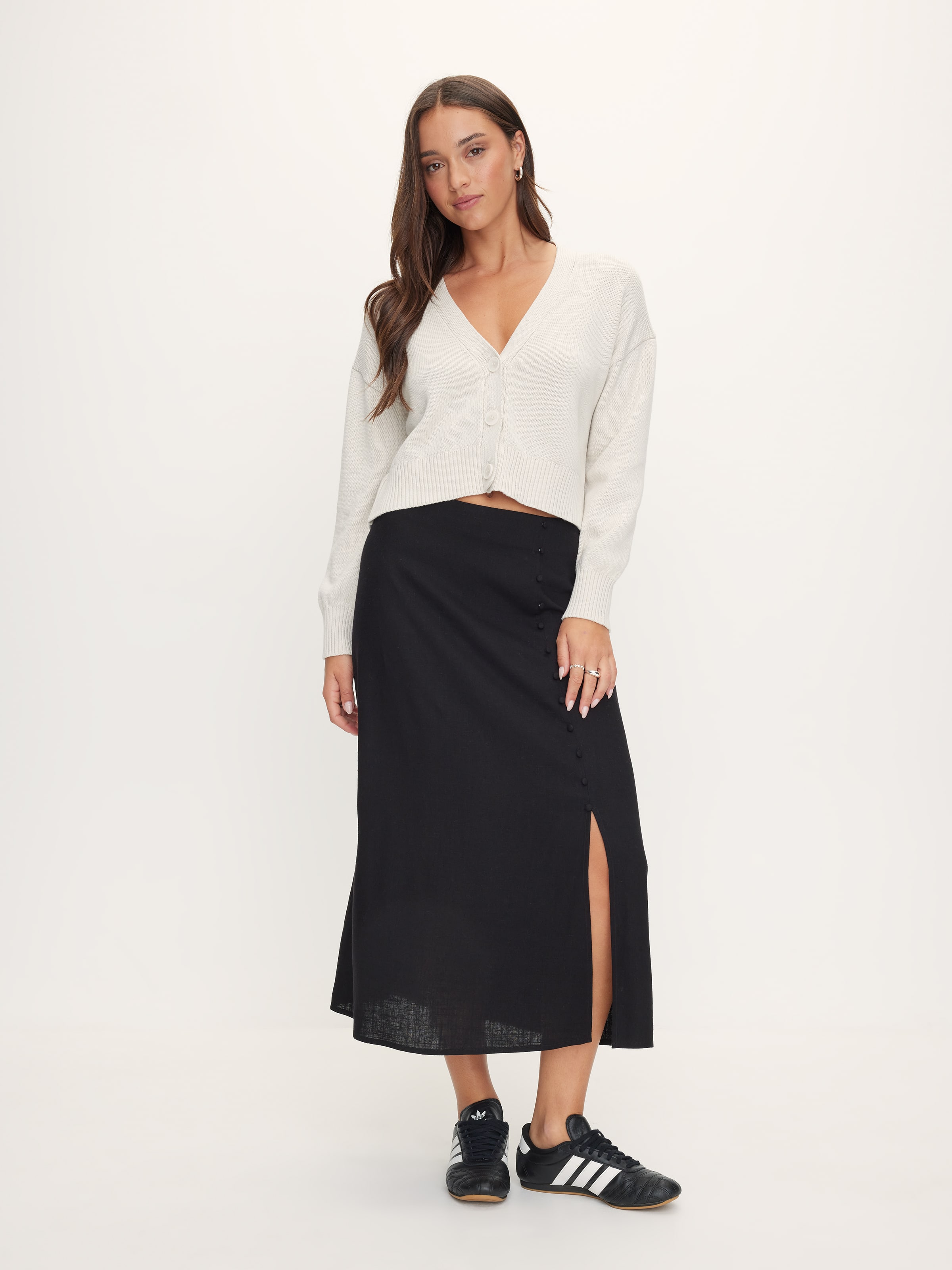 Lina Side Split Midi Skirt