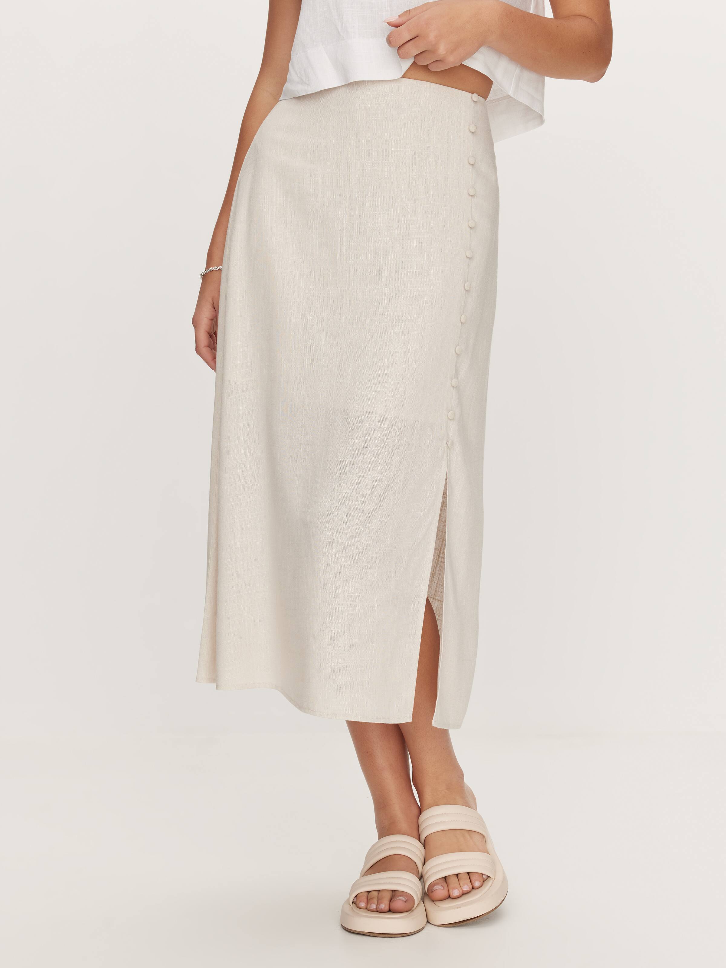 Lina Side Split Midi Skirt