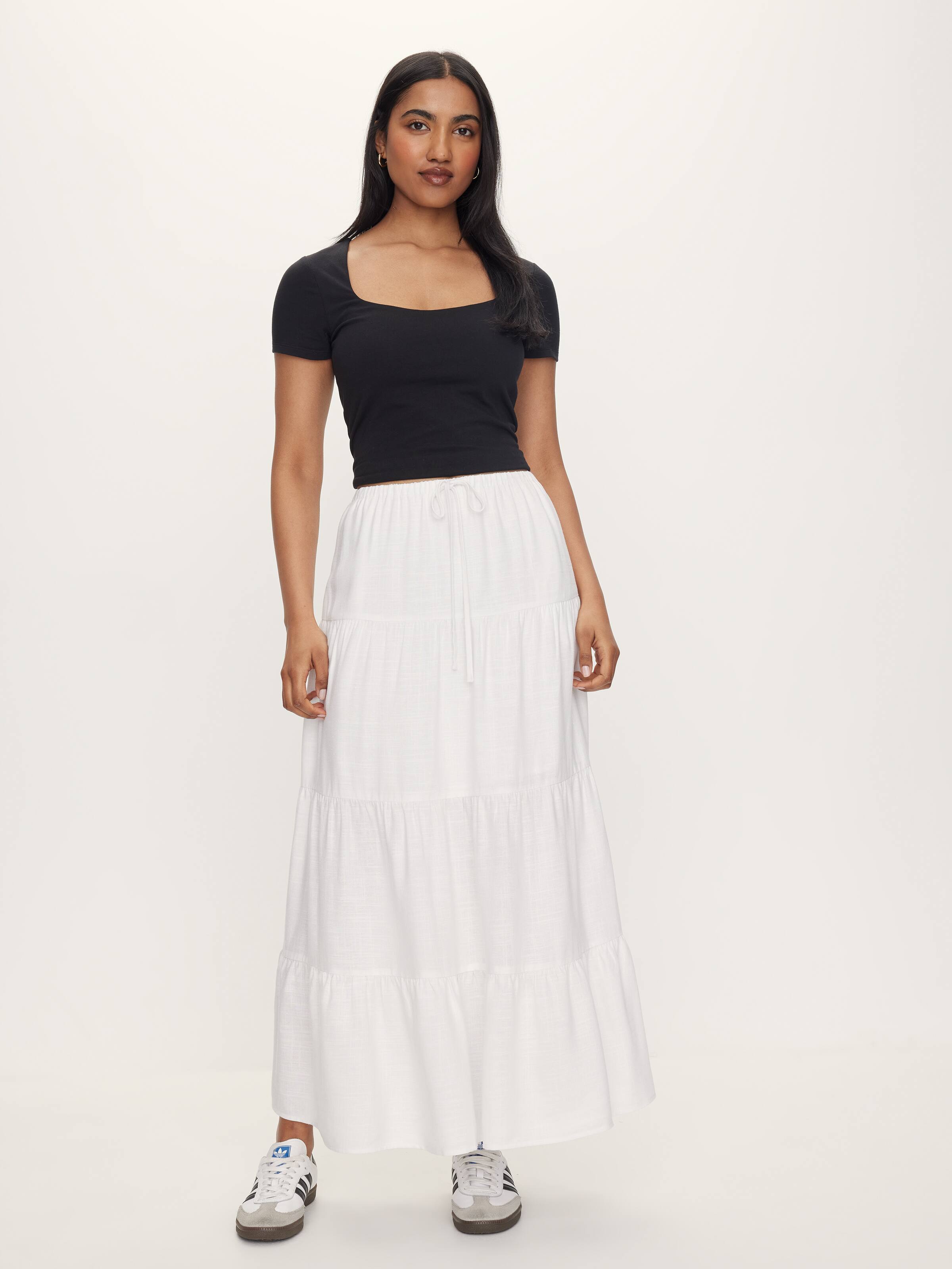 Catalina Tiered Midi Skirt