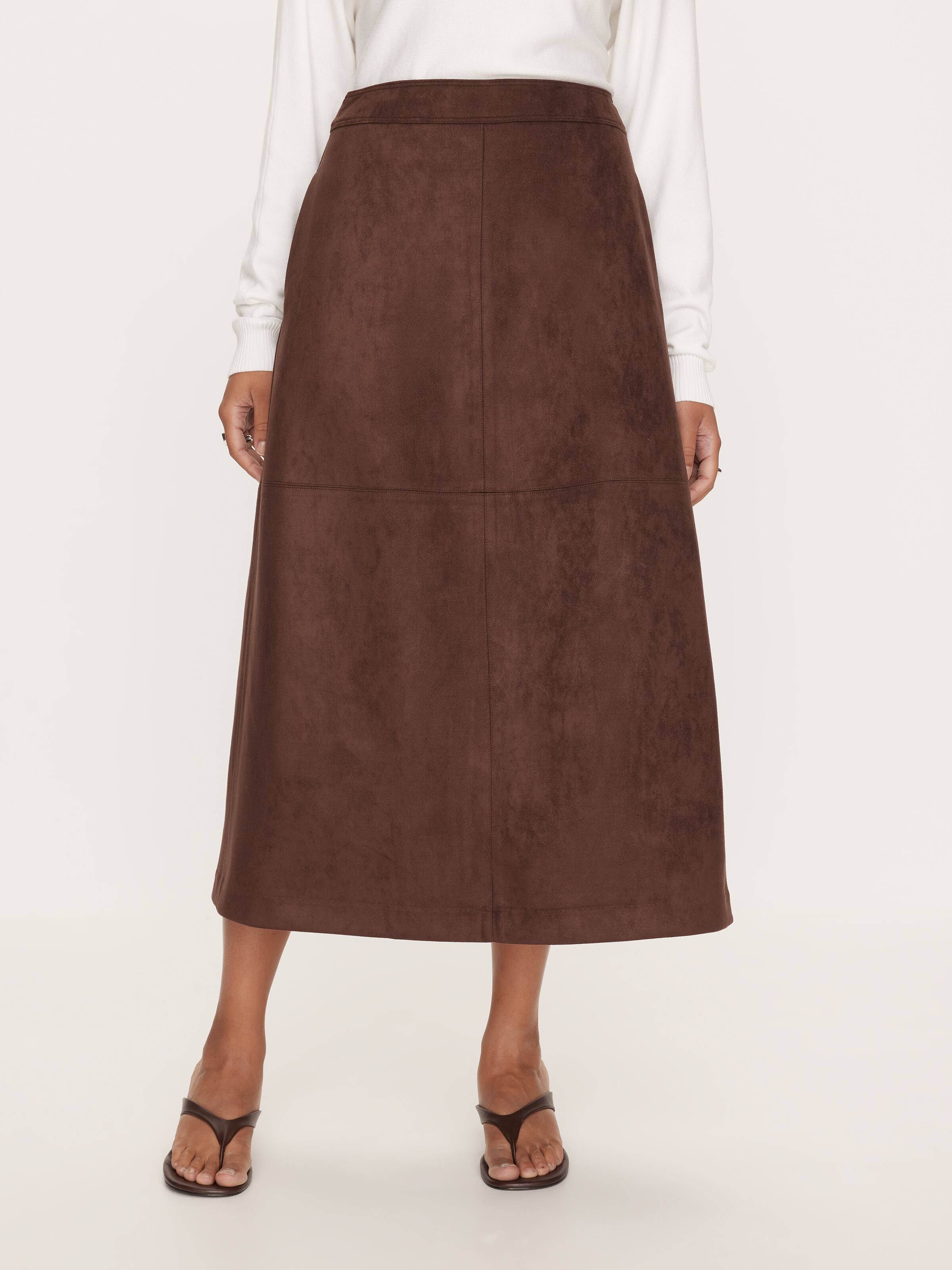 Callie Suede Midi Skirt