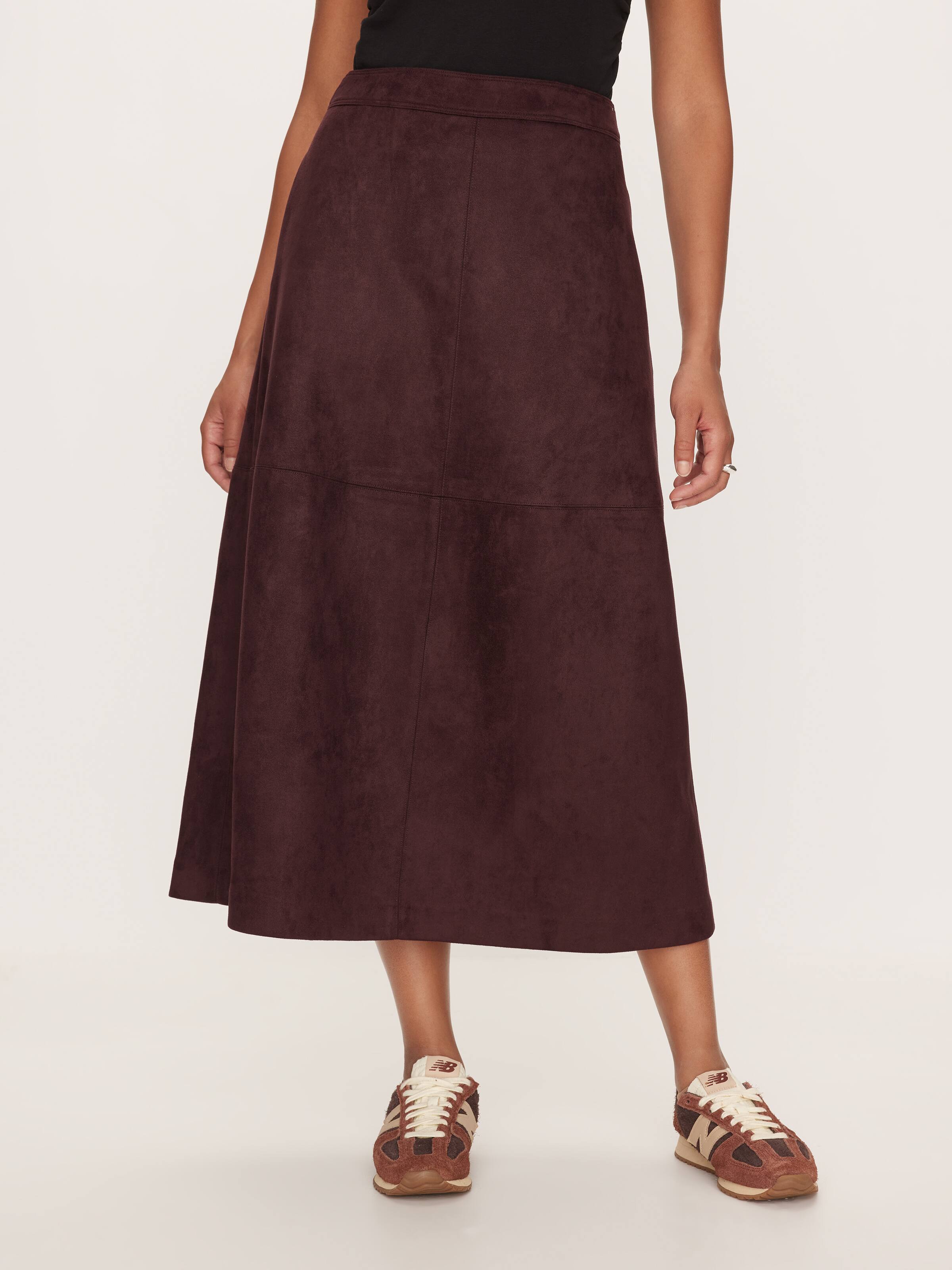 Callie Suede Midi Skirt