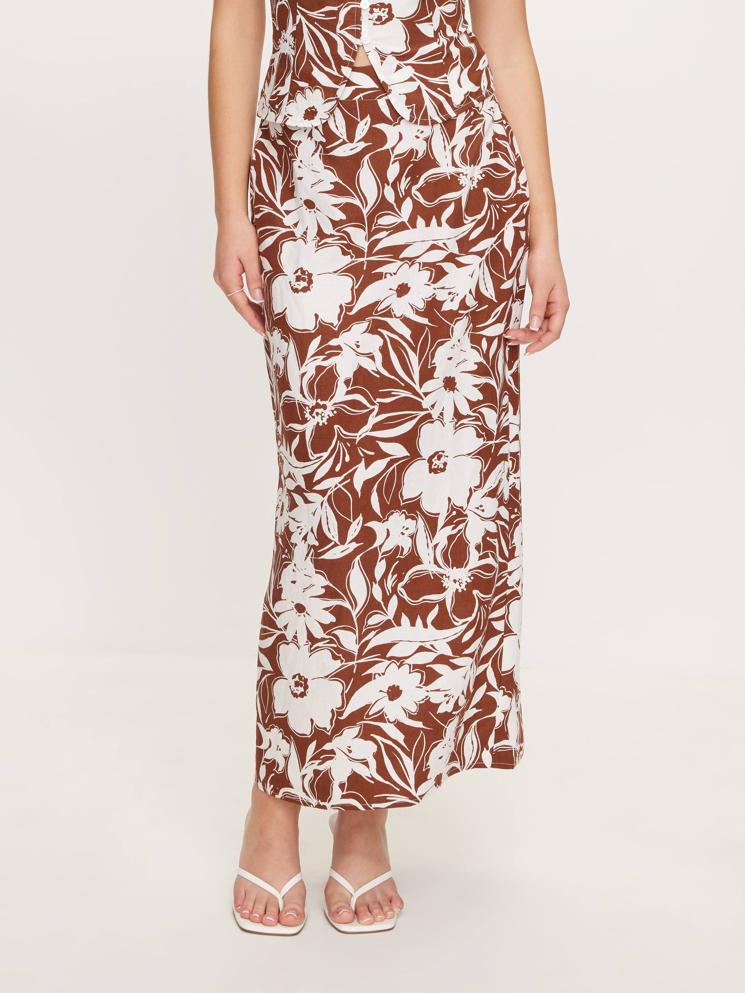 Livia Column Midi Skirt