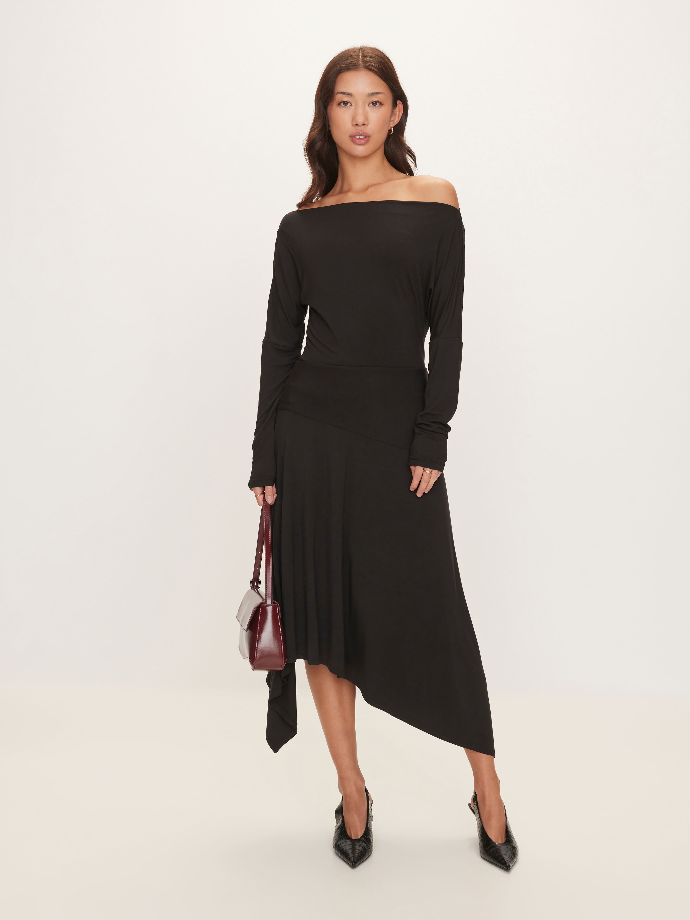 Valencia Asymmetrical Jersey Skirt