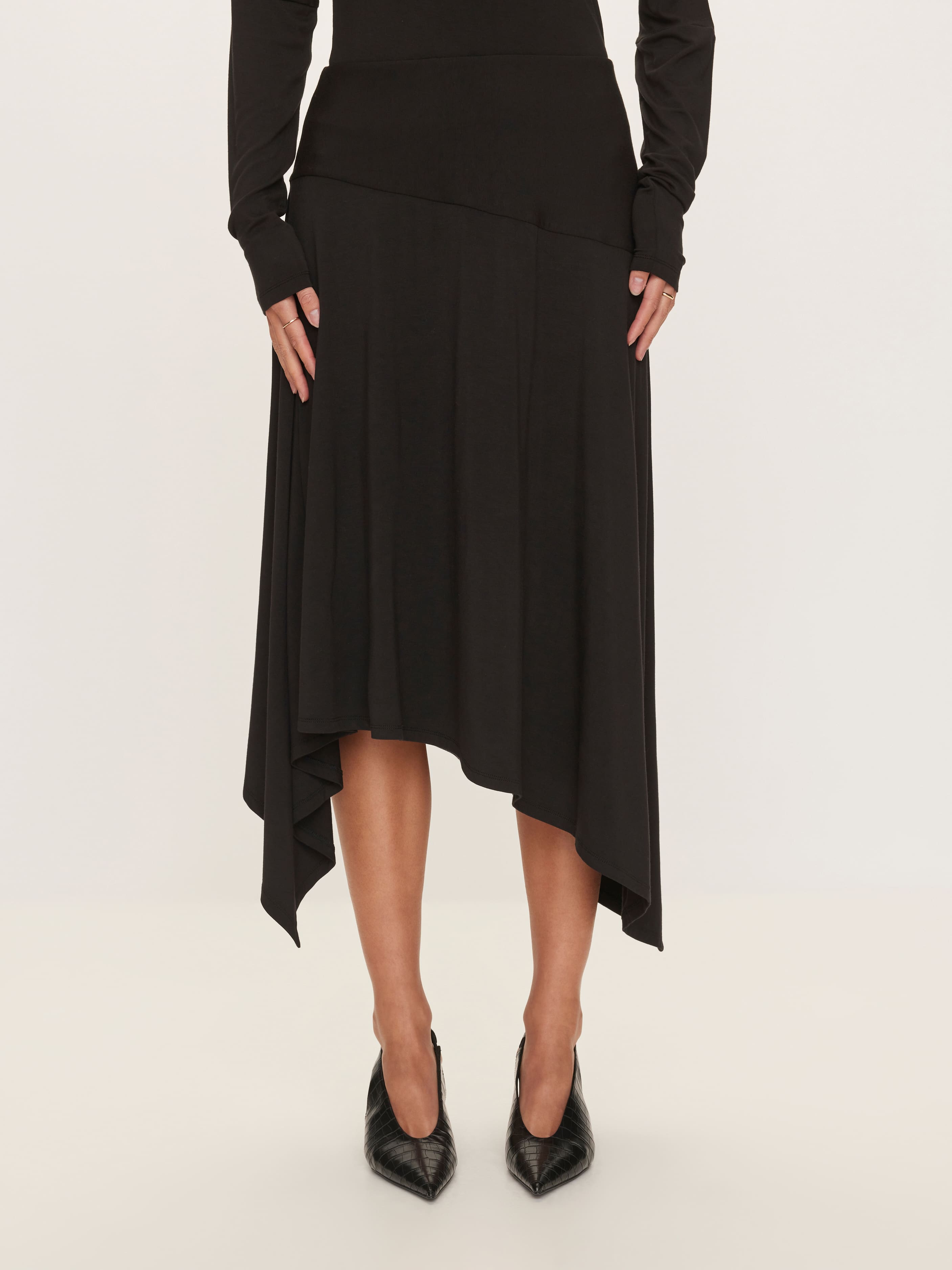 Valencia Asymmetrical Jersey Skirt