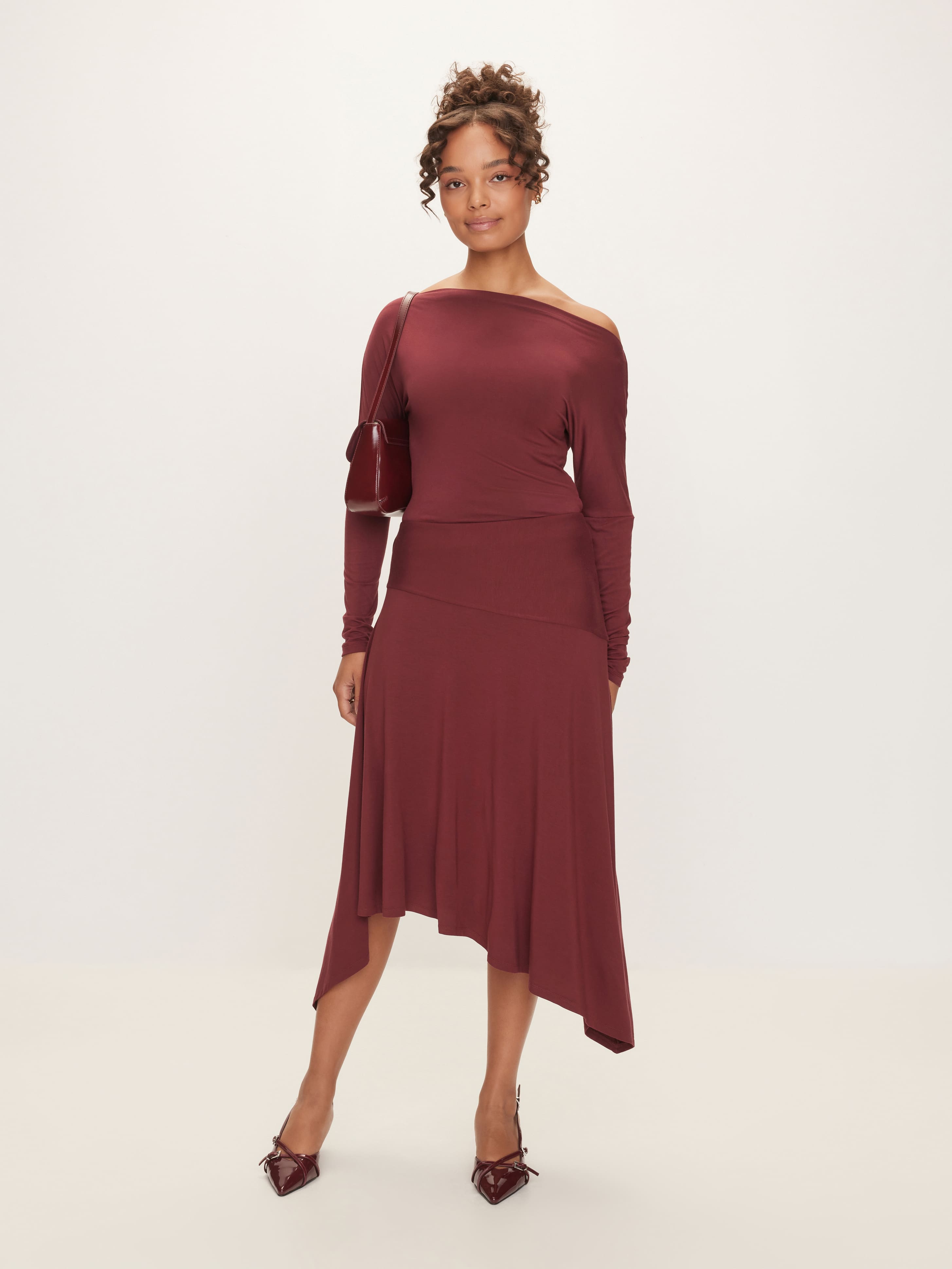 Valencia Asymmetrical Jersey Skirt