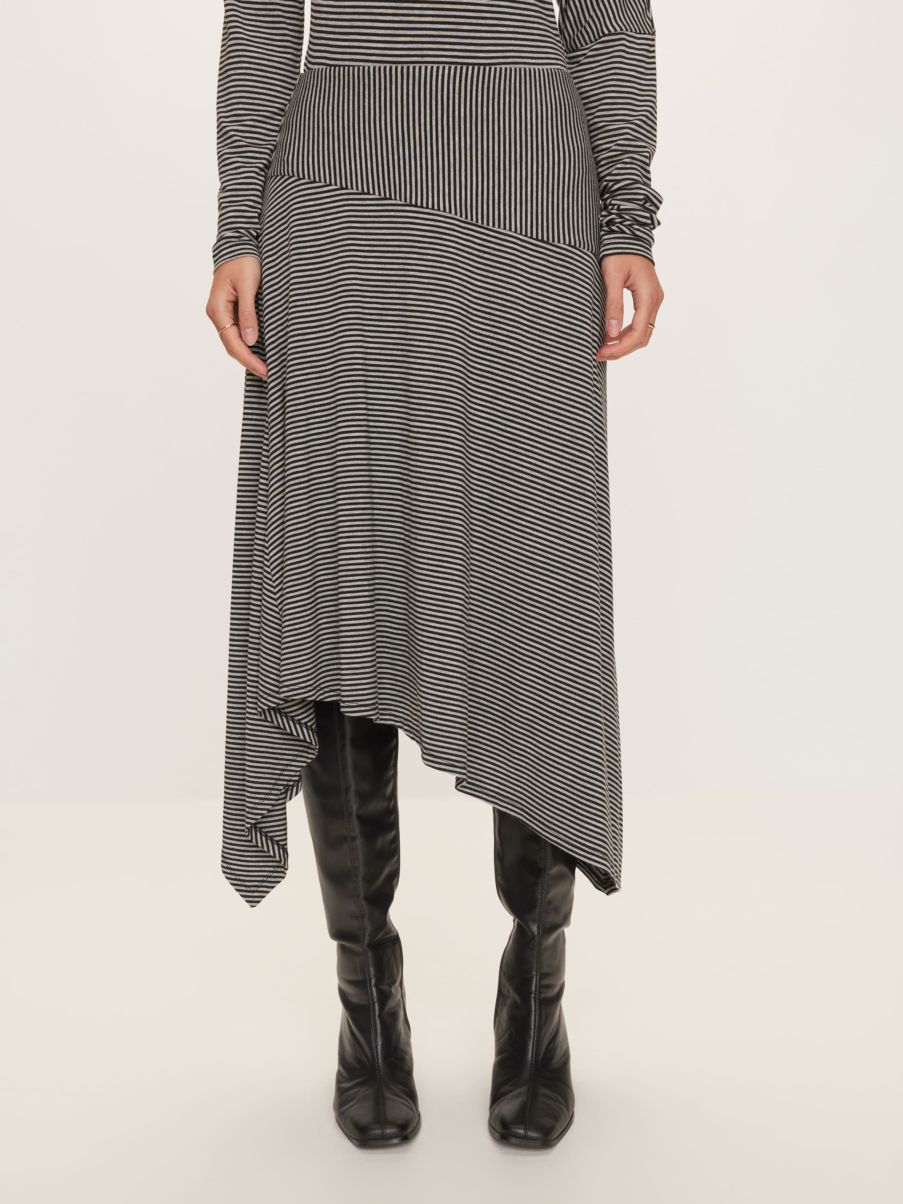 Valencia Asymmetrical Jersey Skirt