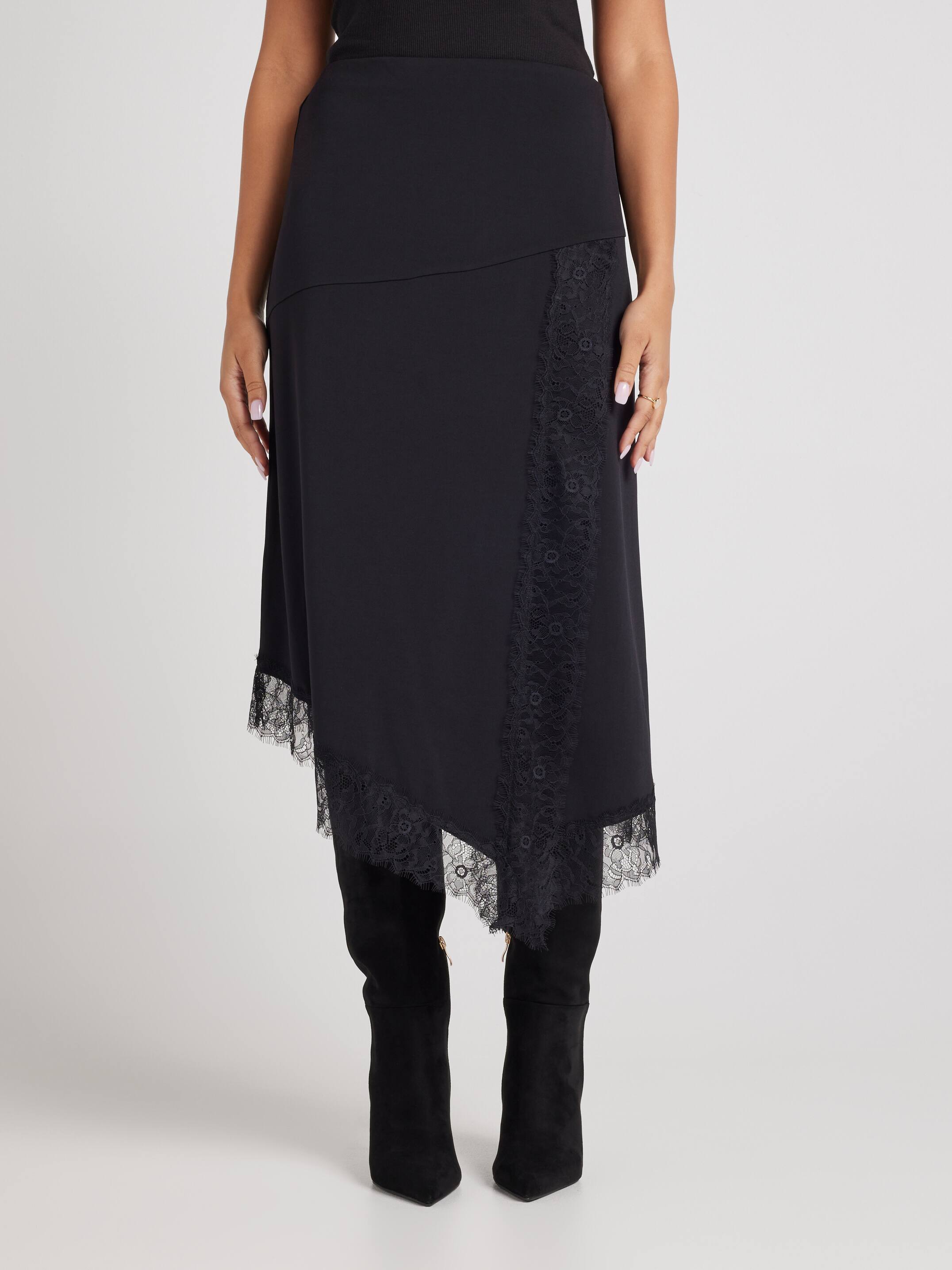 Lyla Lace Trim Midi Skirt
