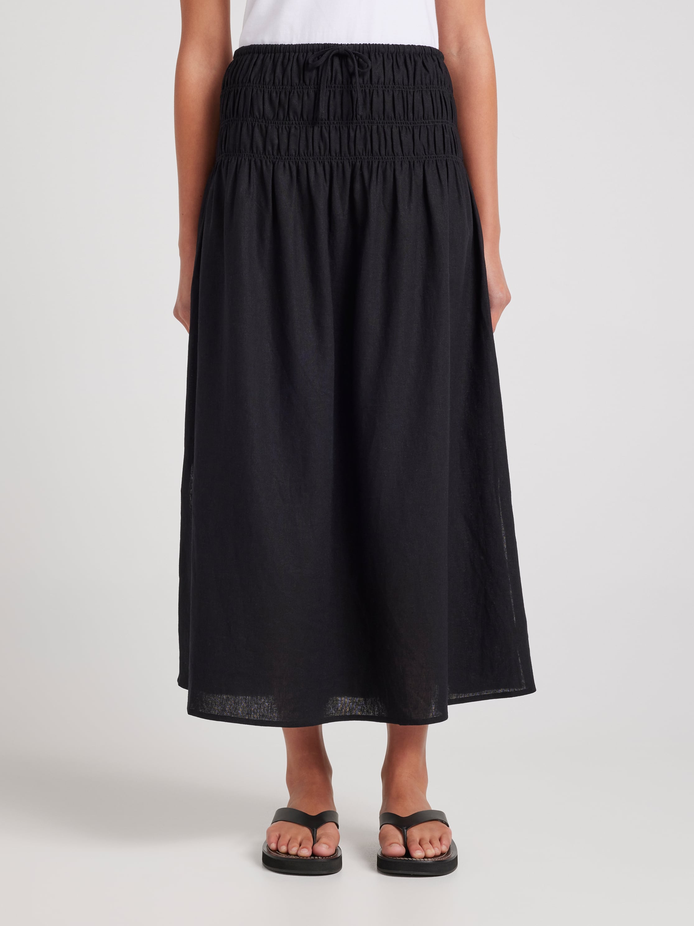 Daisy Rouched Midi Skirt