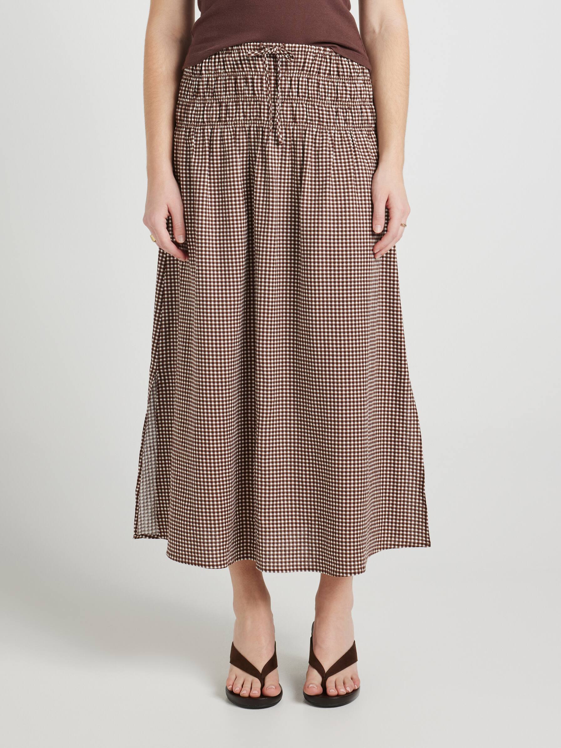 Daisy Rouched Midi Skirt
