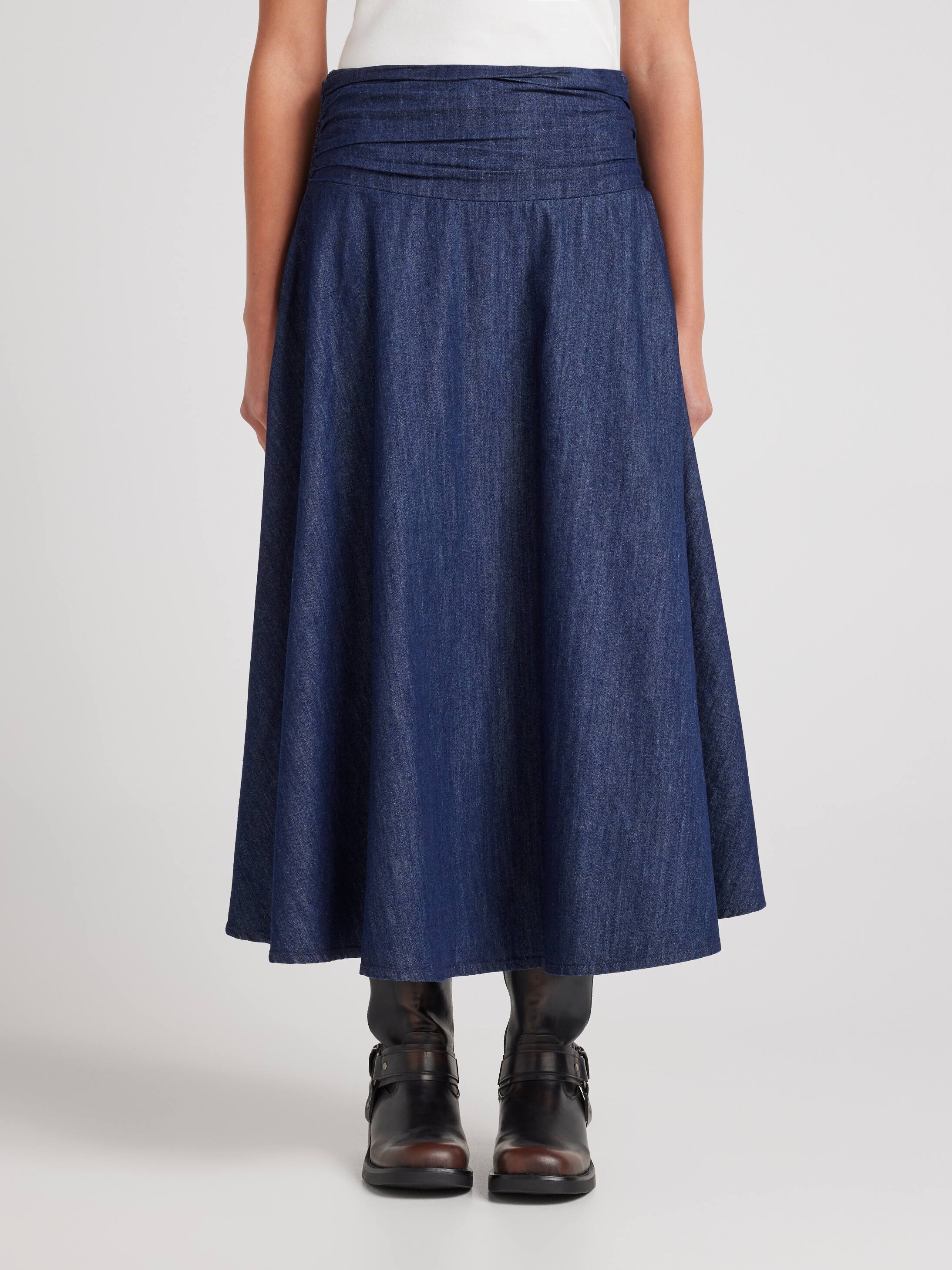 Emily Rchd Denim Midi Skirt