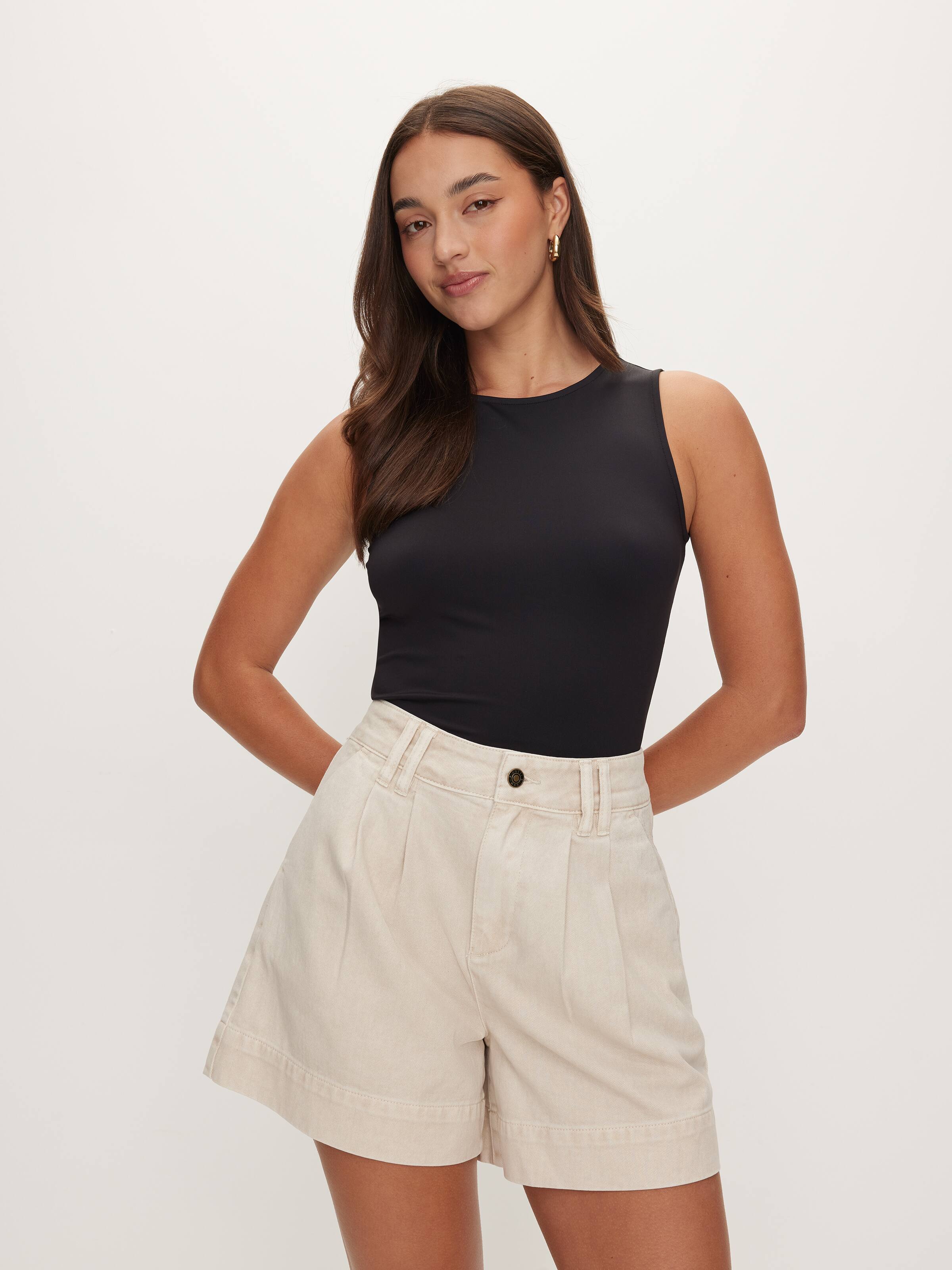 Gracie Pleat Front Bdenim Short