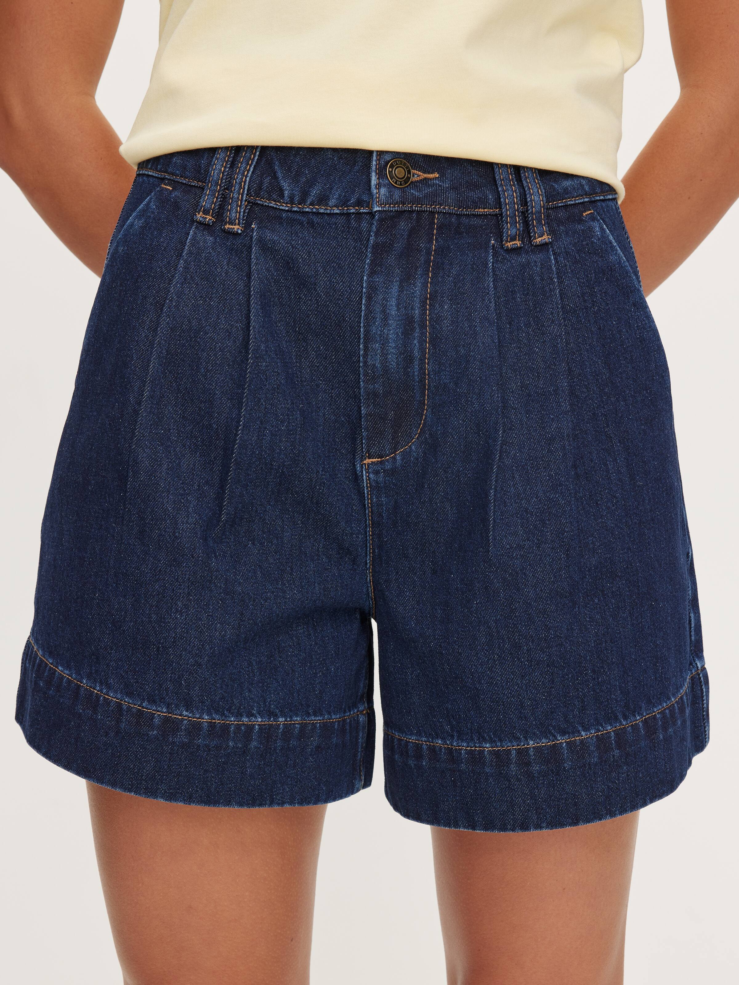Gracie Pleat Front Bdenim Short