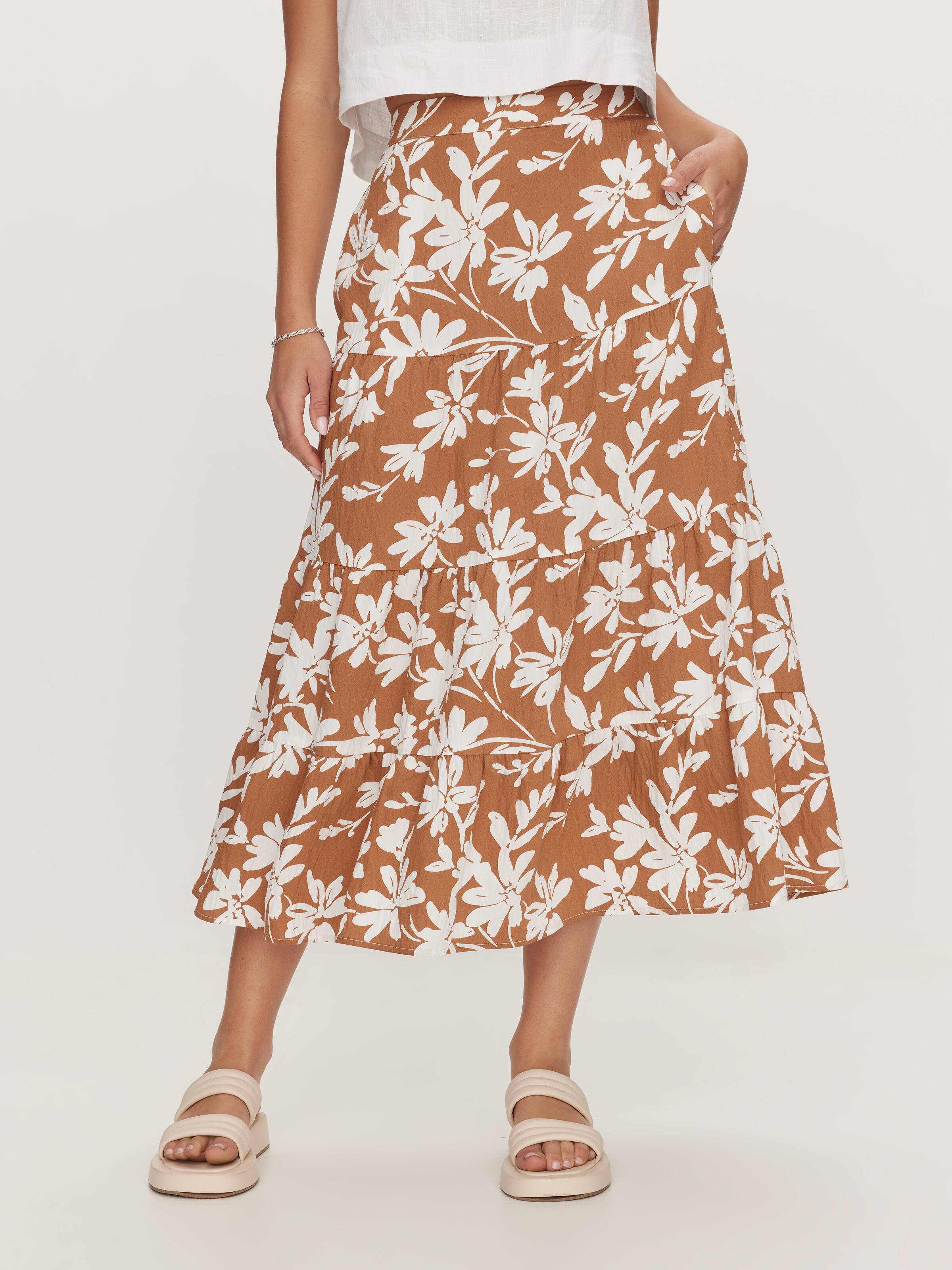 Harriet Textured Midi Skirt