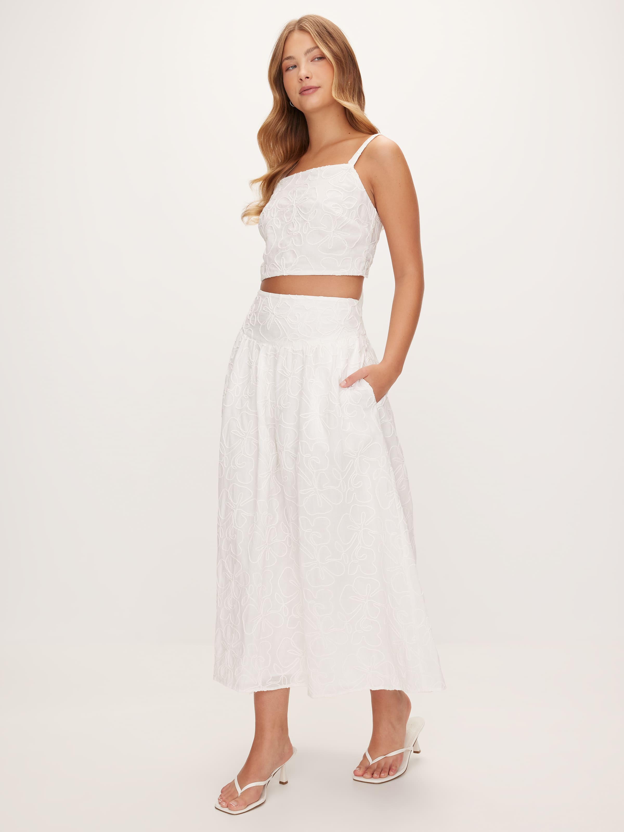 Freya Embroidered Midi