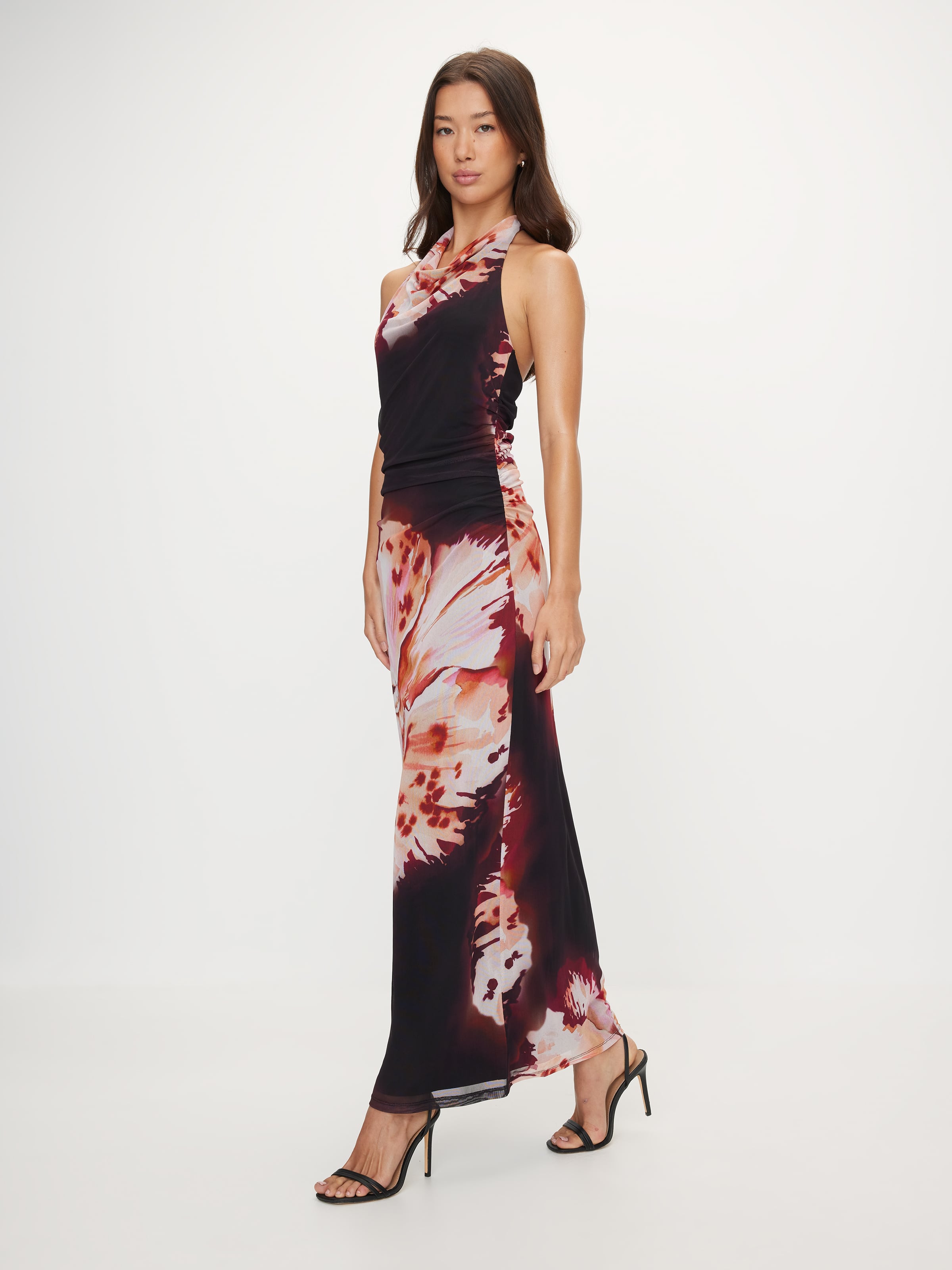 Lotus Mesh Midi Dress