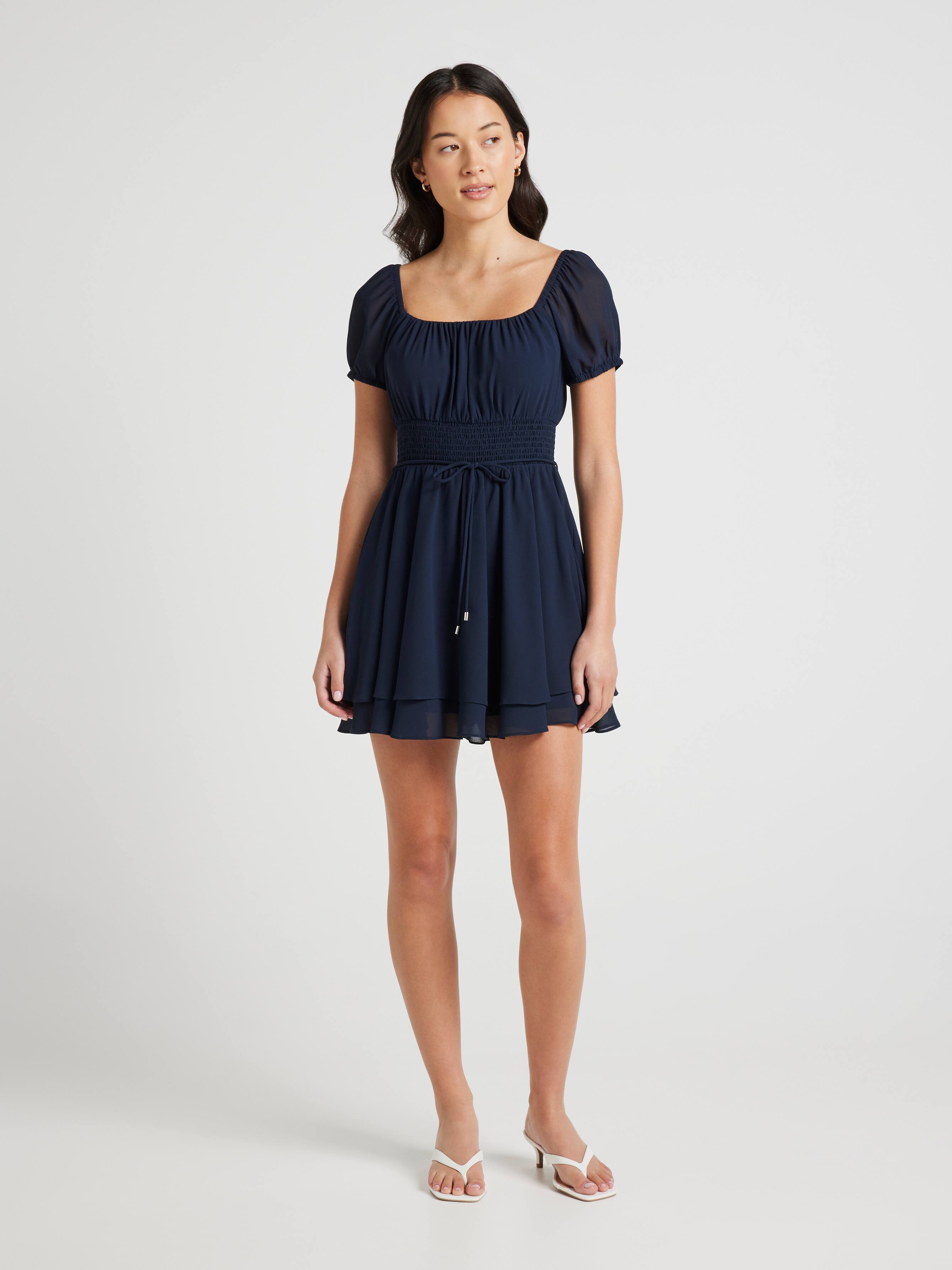 Juliette Shirred Mini Dress