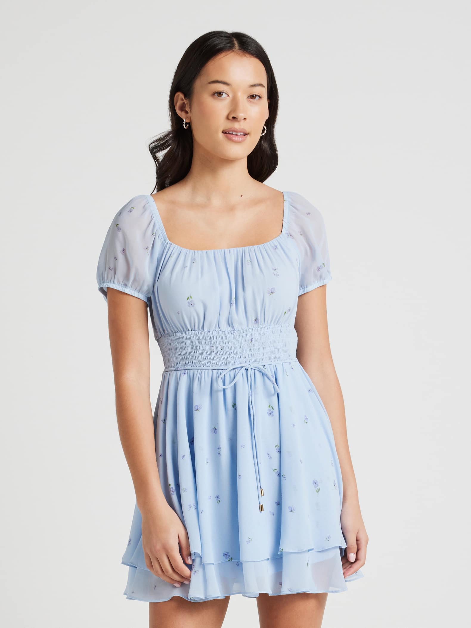Juliette Shirred Mini Dress