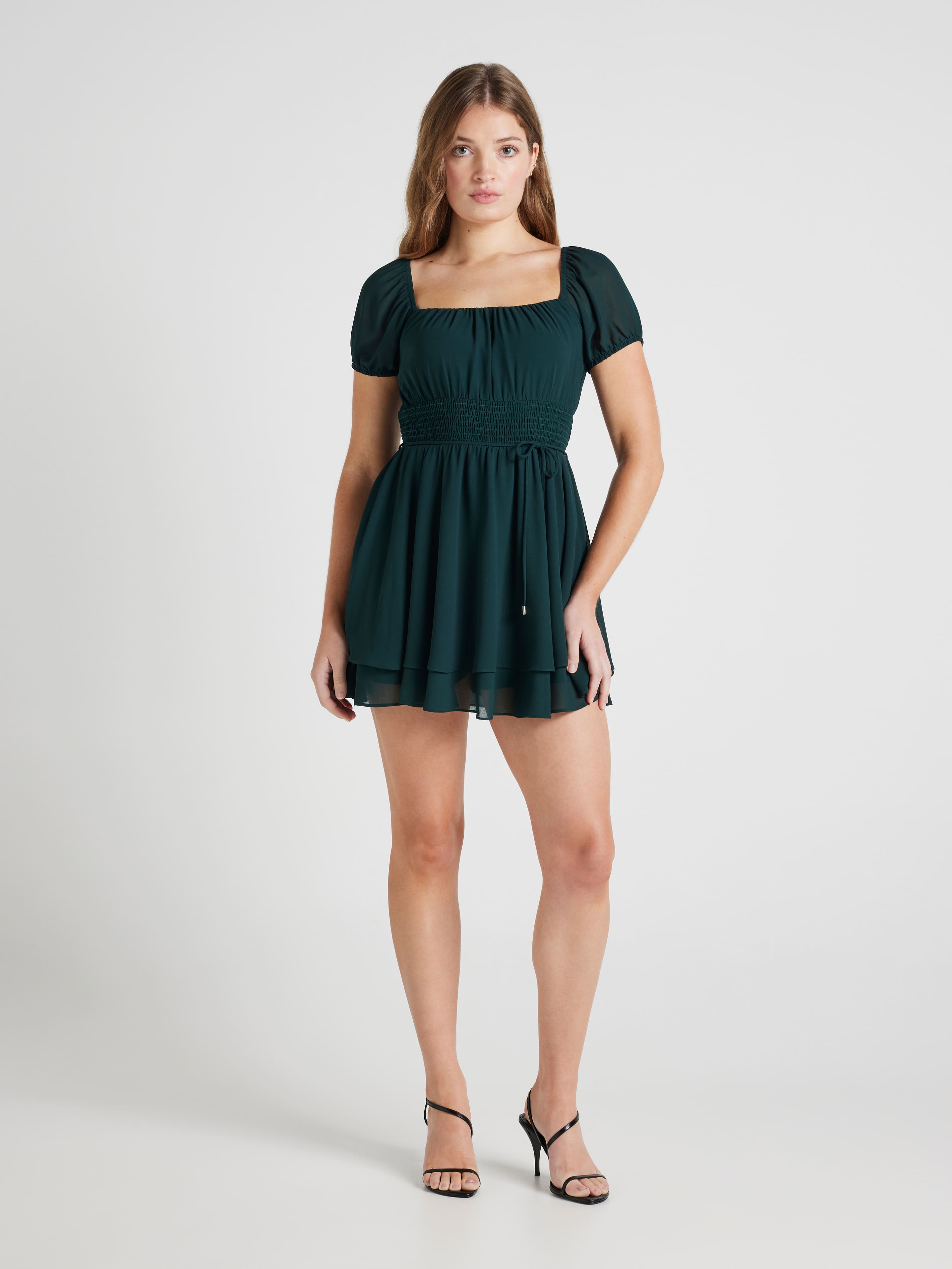 Juliette Shirred Mini Dress
