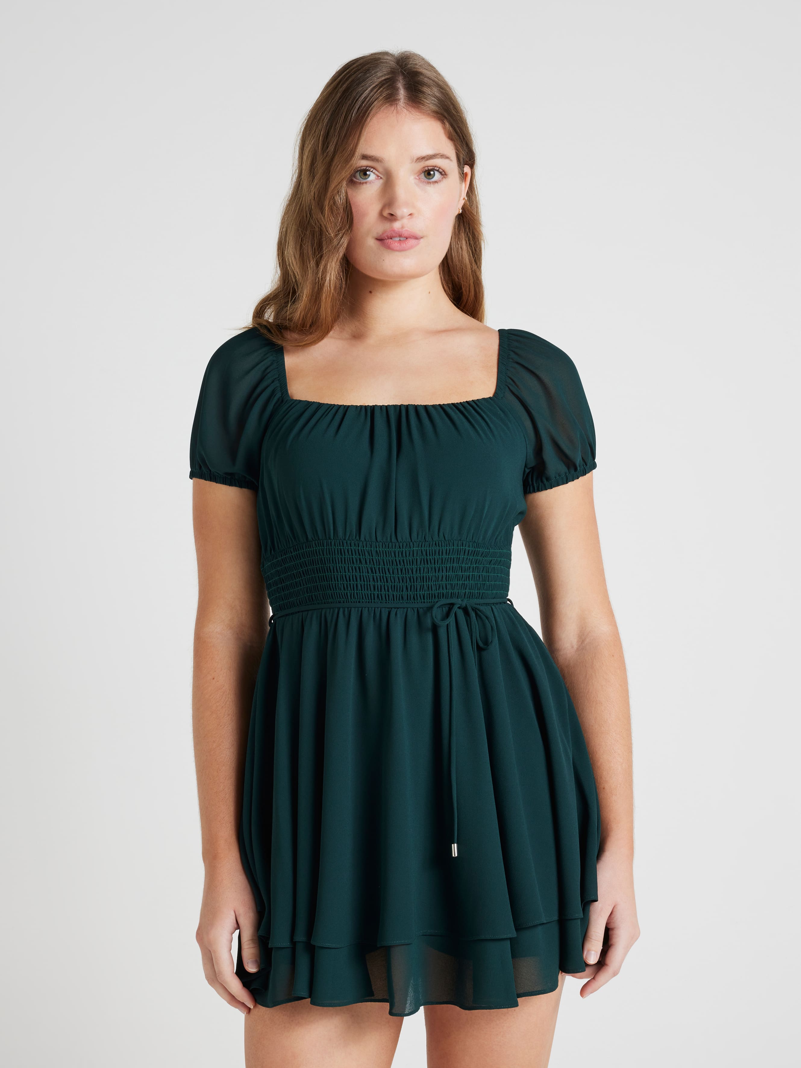 Juliette Shirred Mini Dress