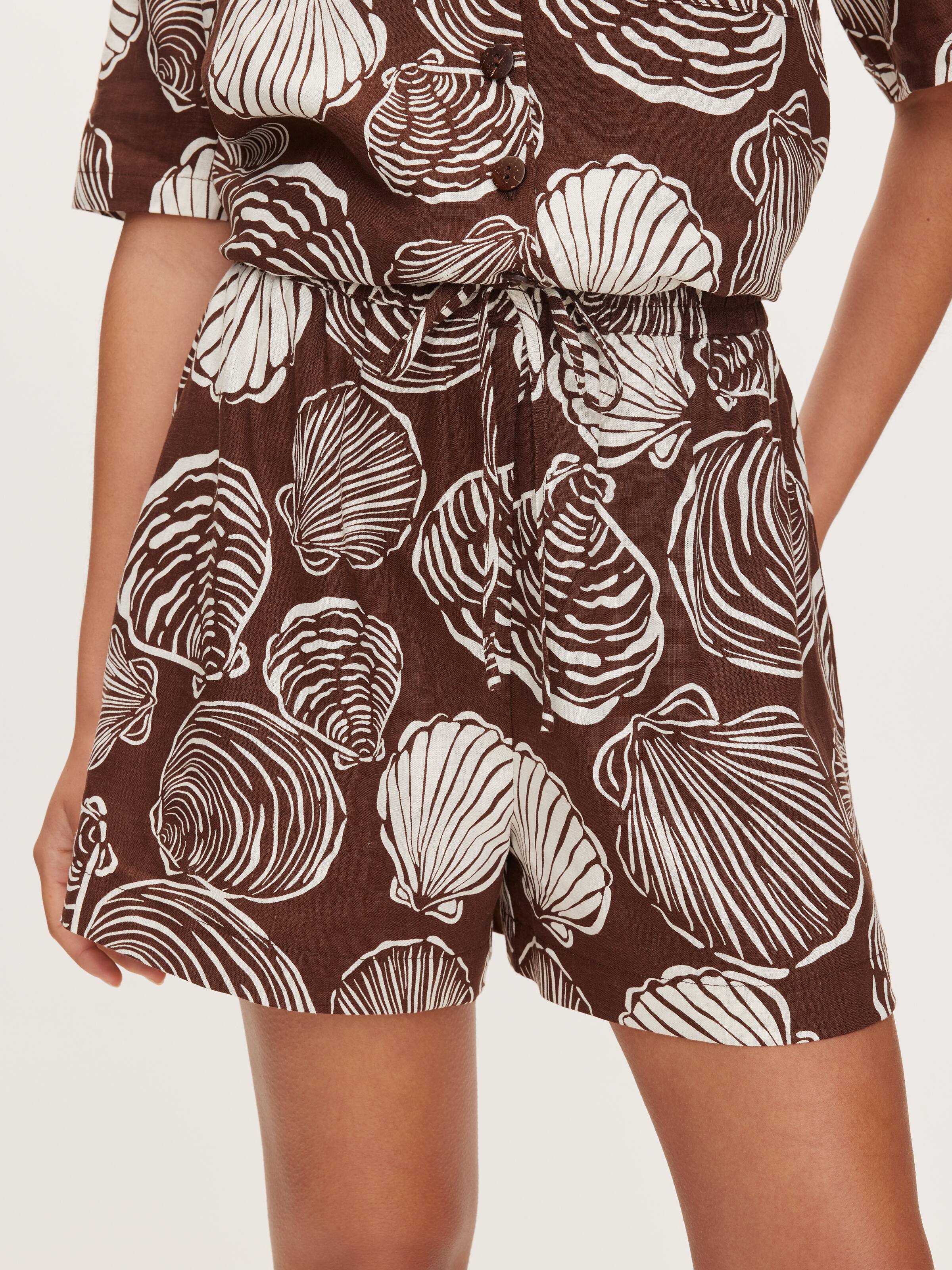 Raven Linen Blend Shorts