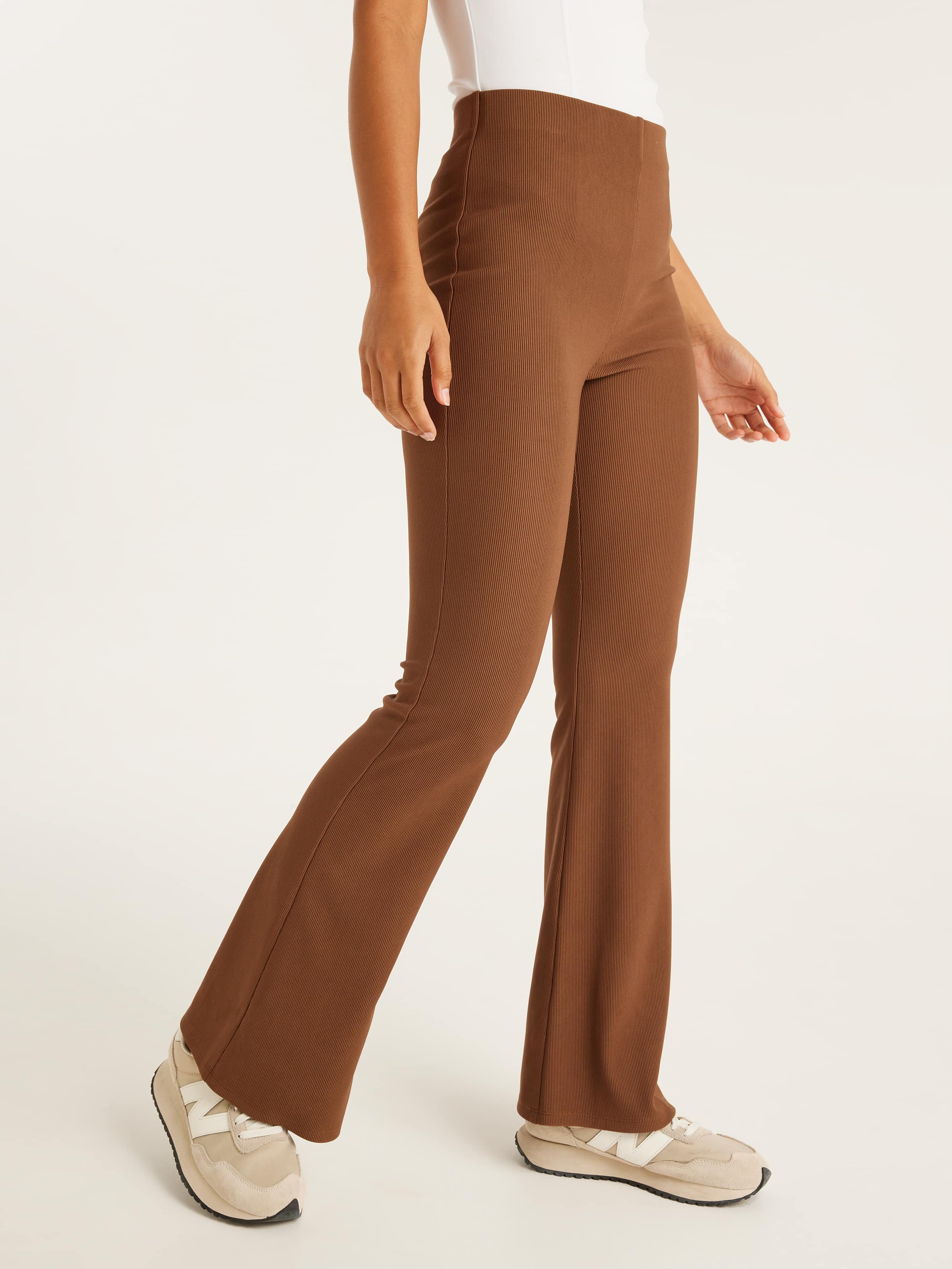Selected Femme cotton blend tailored wide leg pants in chocolate brown   BROWN  ASOS