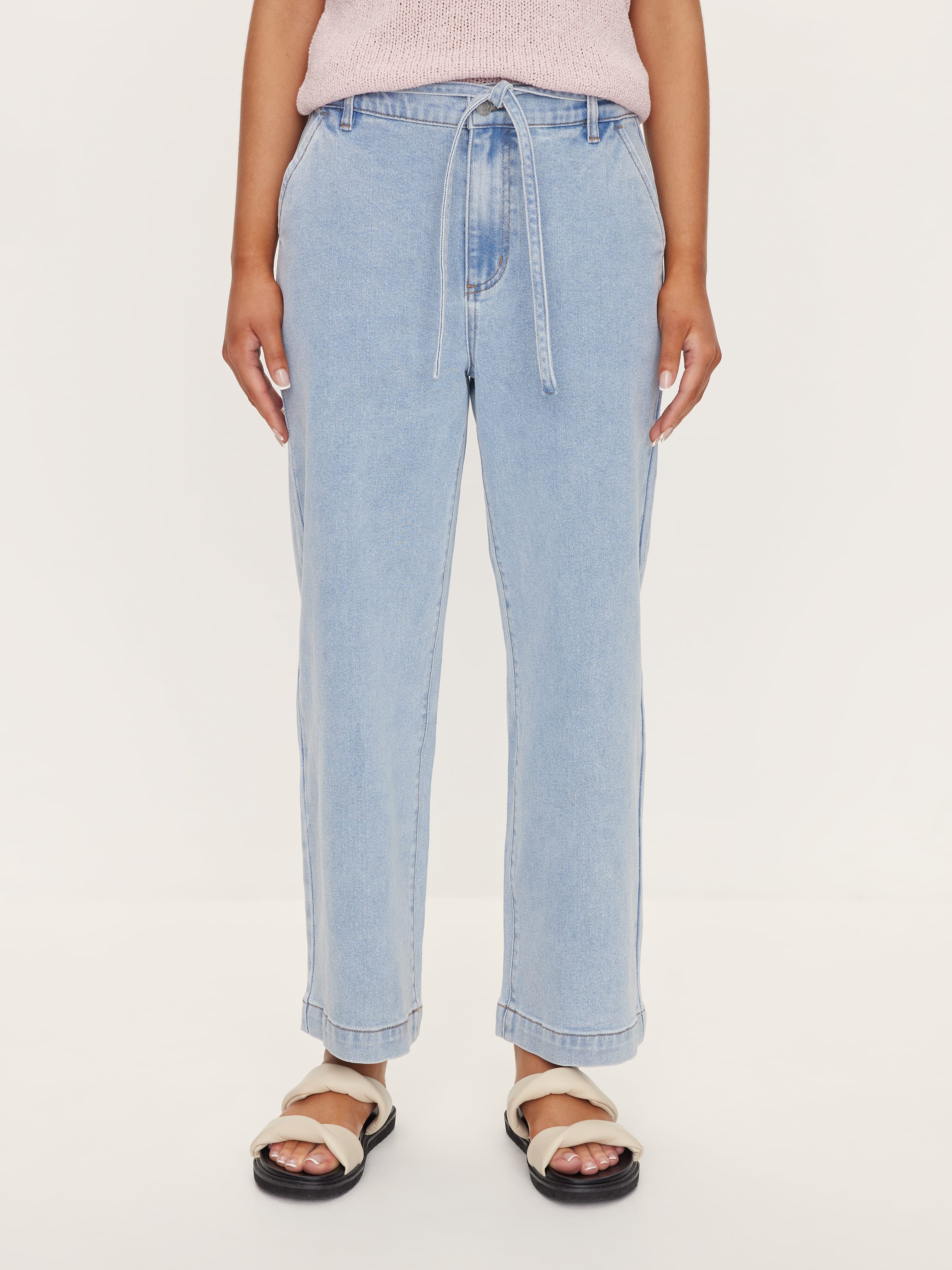 Bobbi Wde Leg Tie Crop Pant