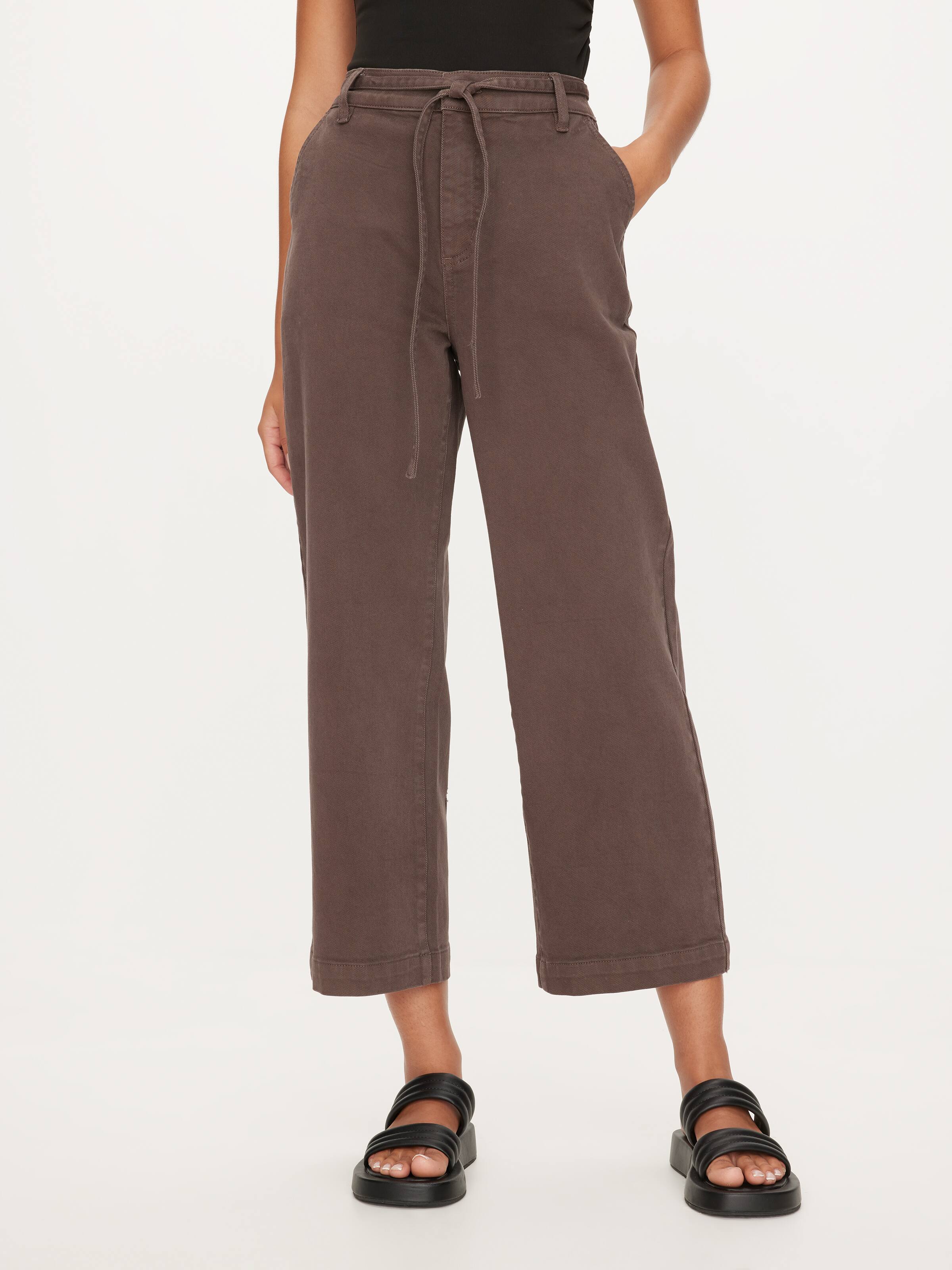 Bobbi Wide Leg Tie Crop Pant