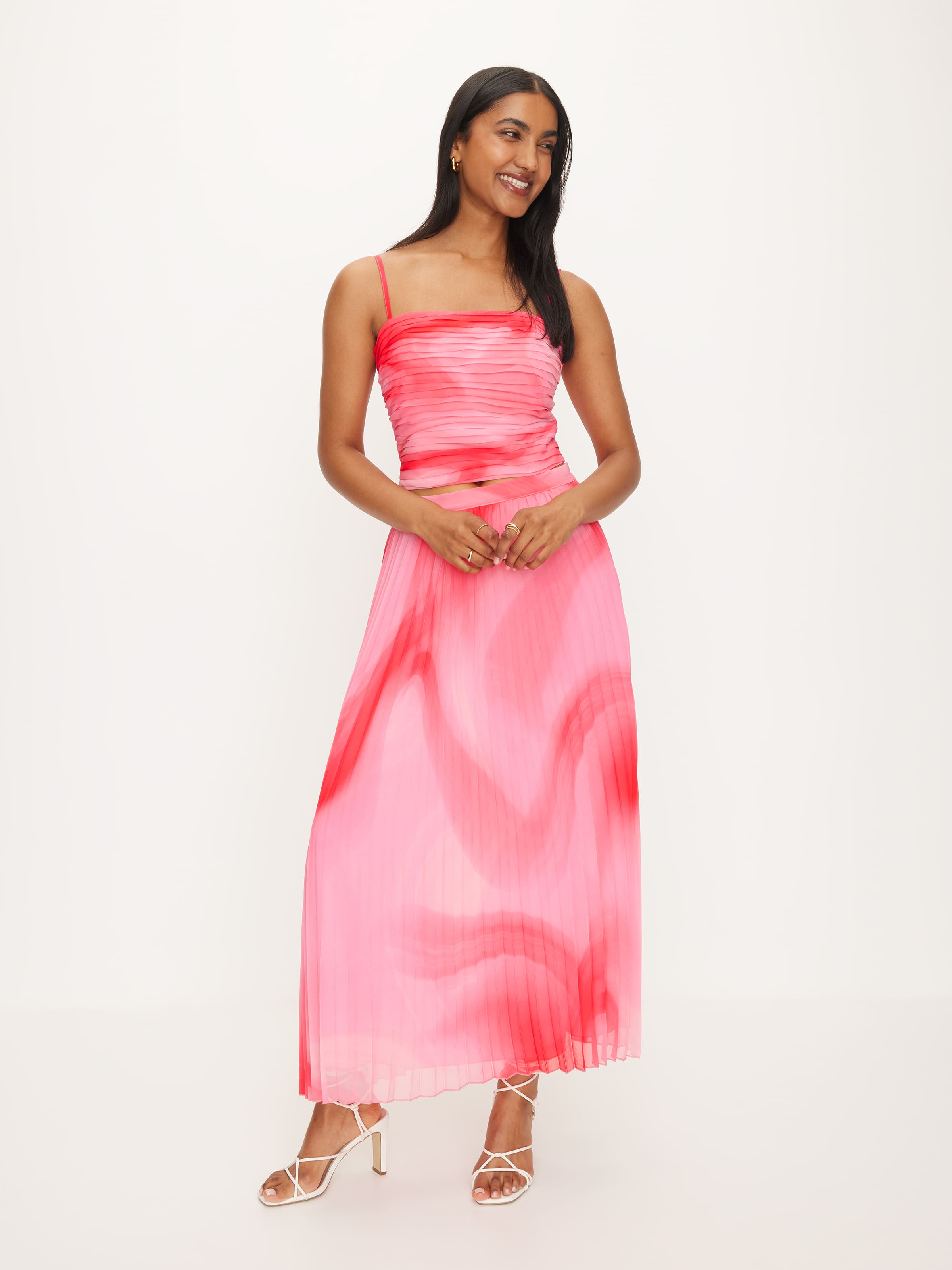 Pleated Chiffon Top