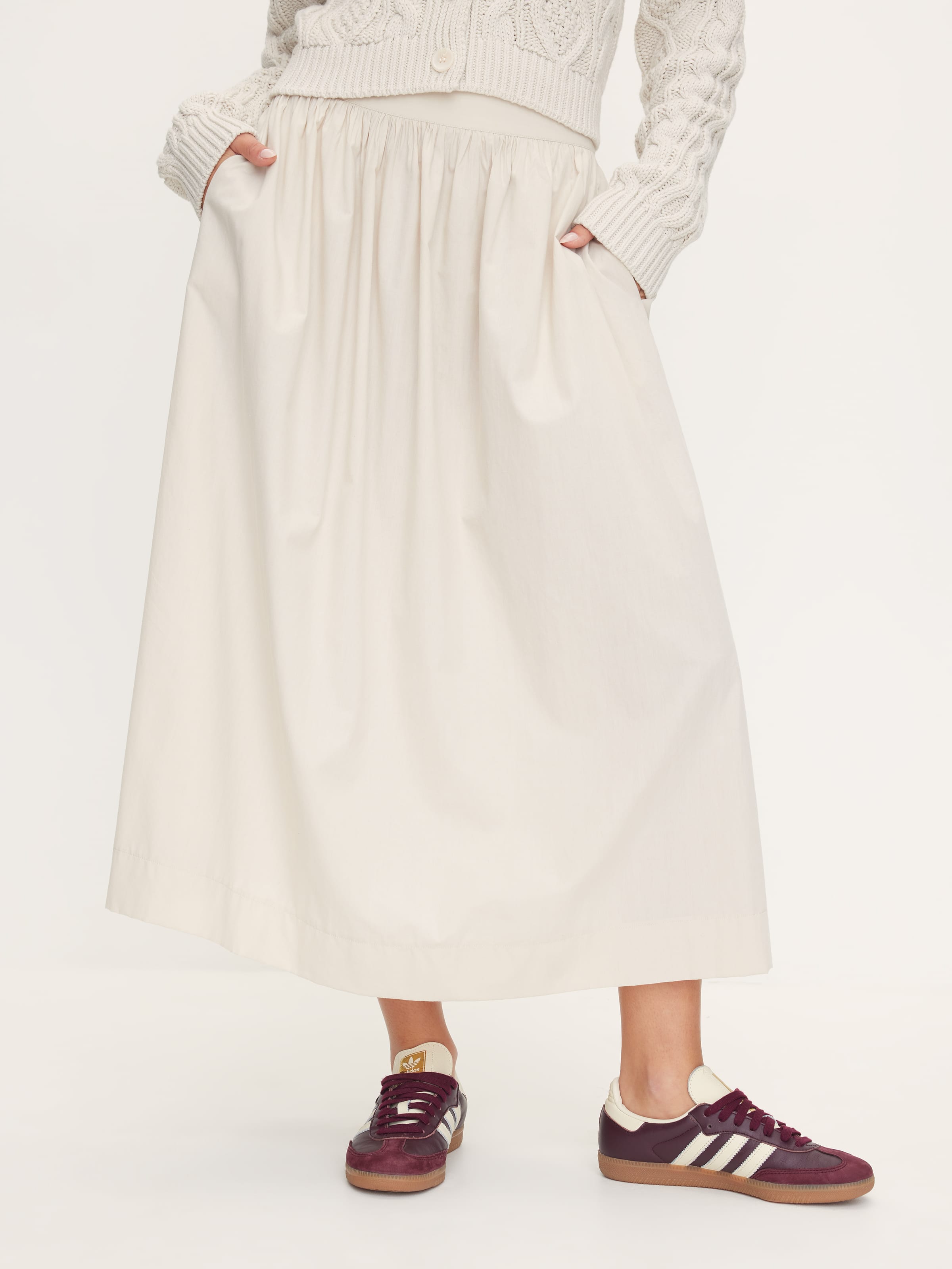 Blaise Poplin Midi Skirt