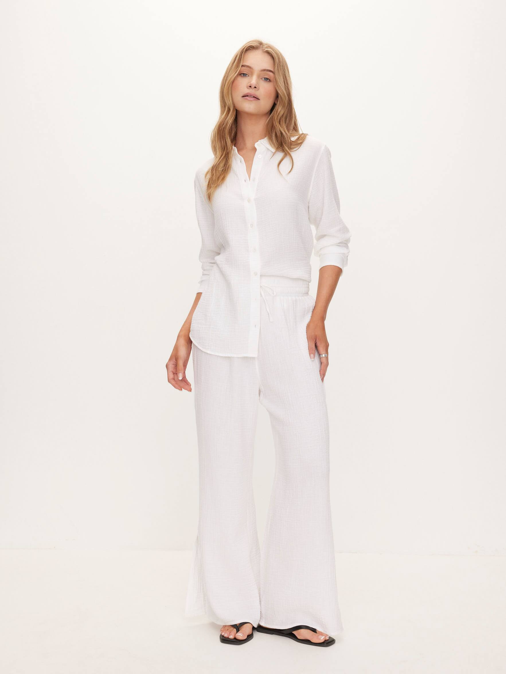 Mina Cotton Waffle Pant