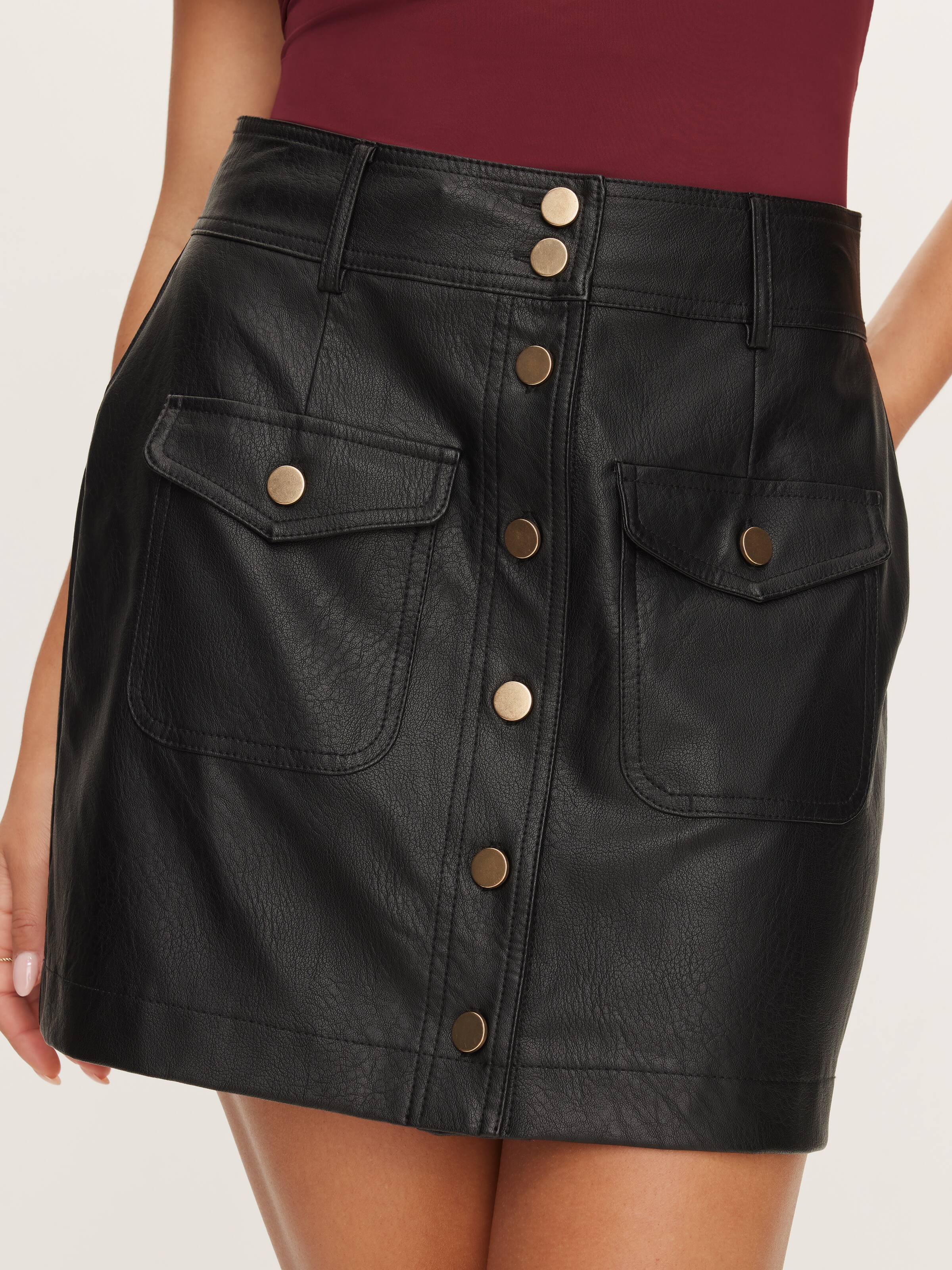 Mara Faux Leather Mini Skirt