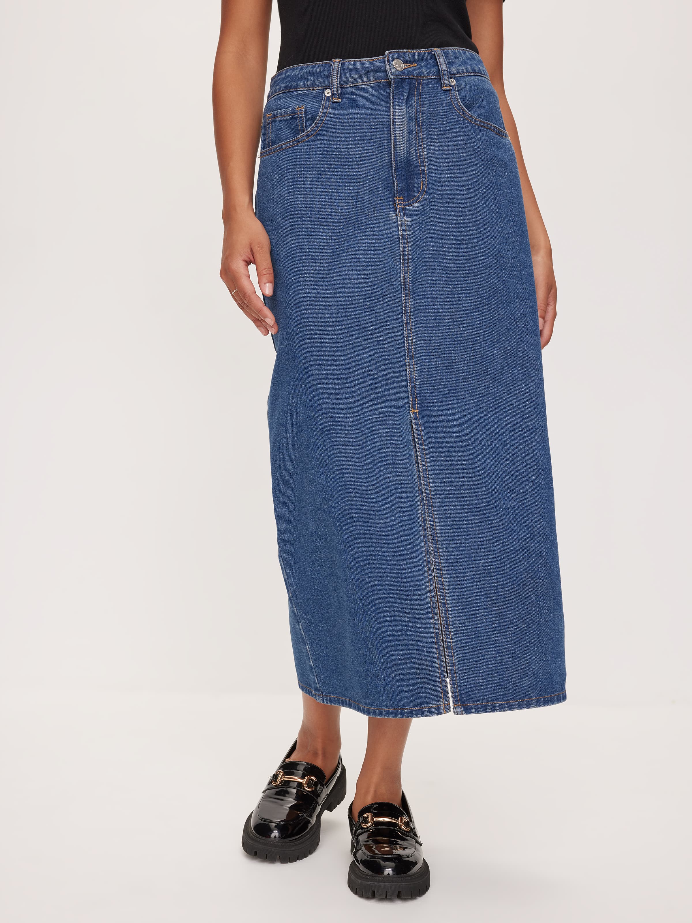 Samantha Denim Midi Skirt
