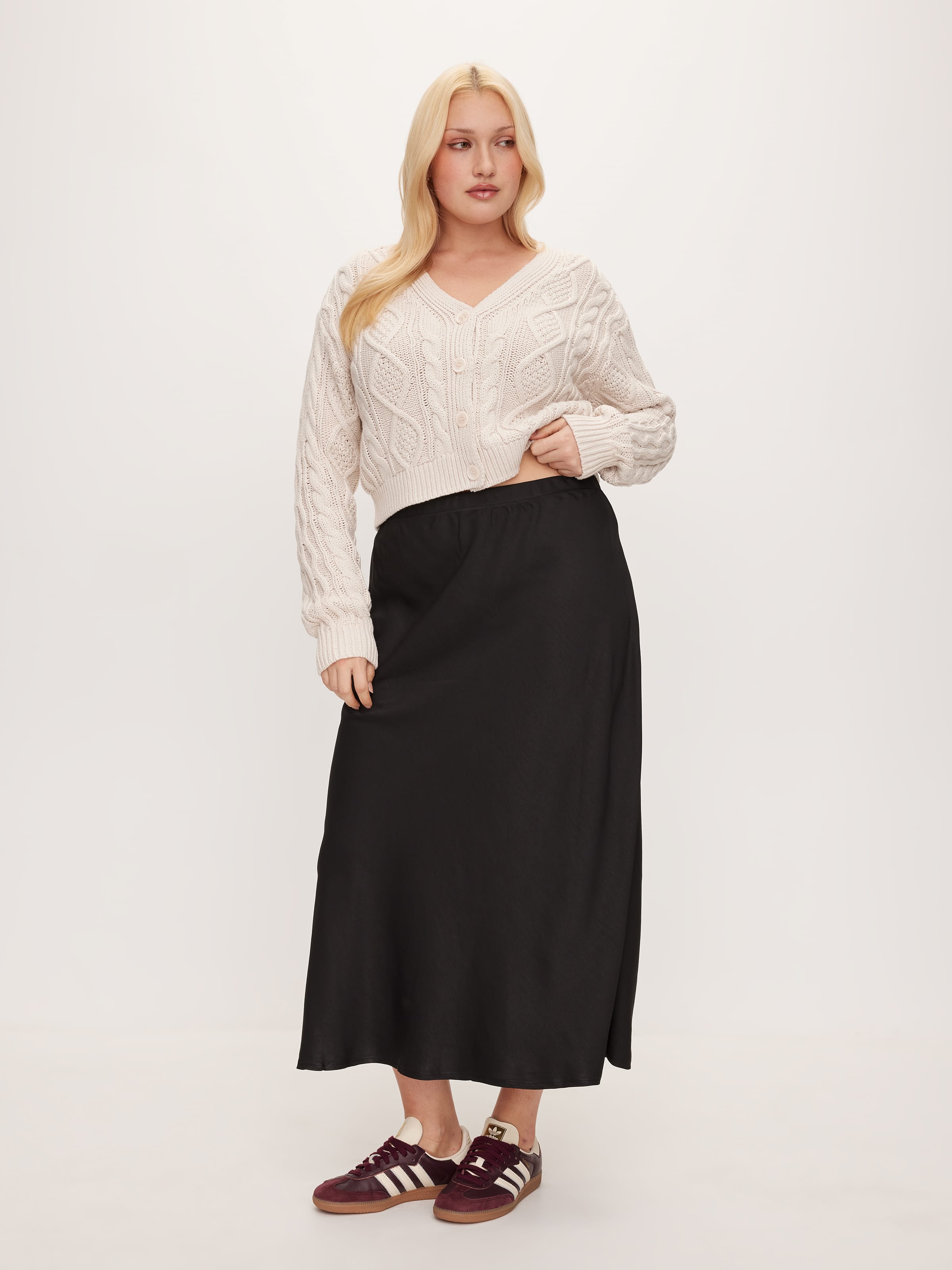 Lexi Satin Slip Midi Skirt