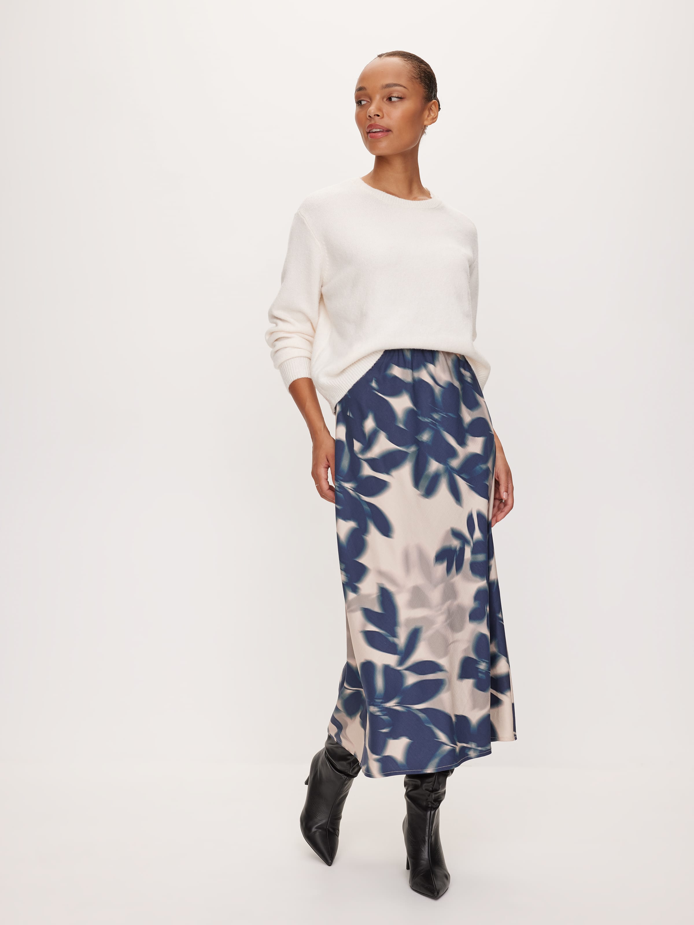 Lexi Satin Slip Midi Skirt
