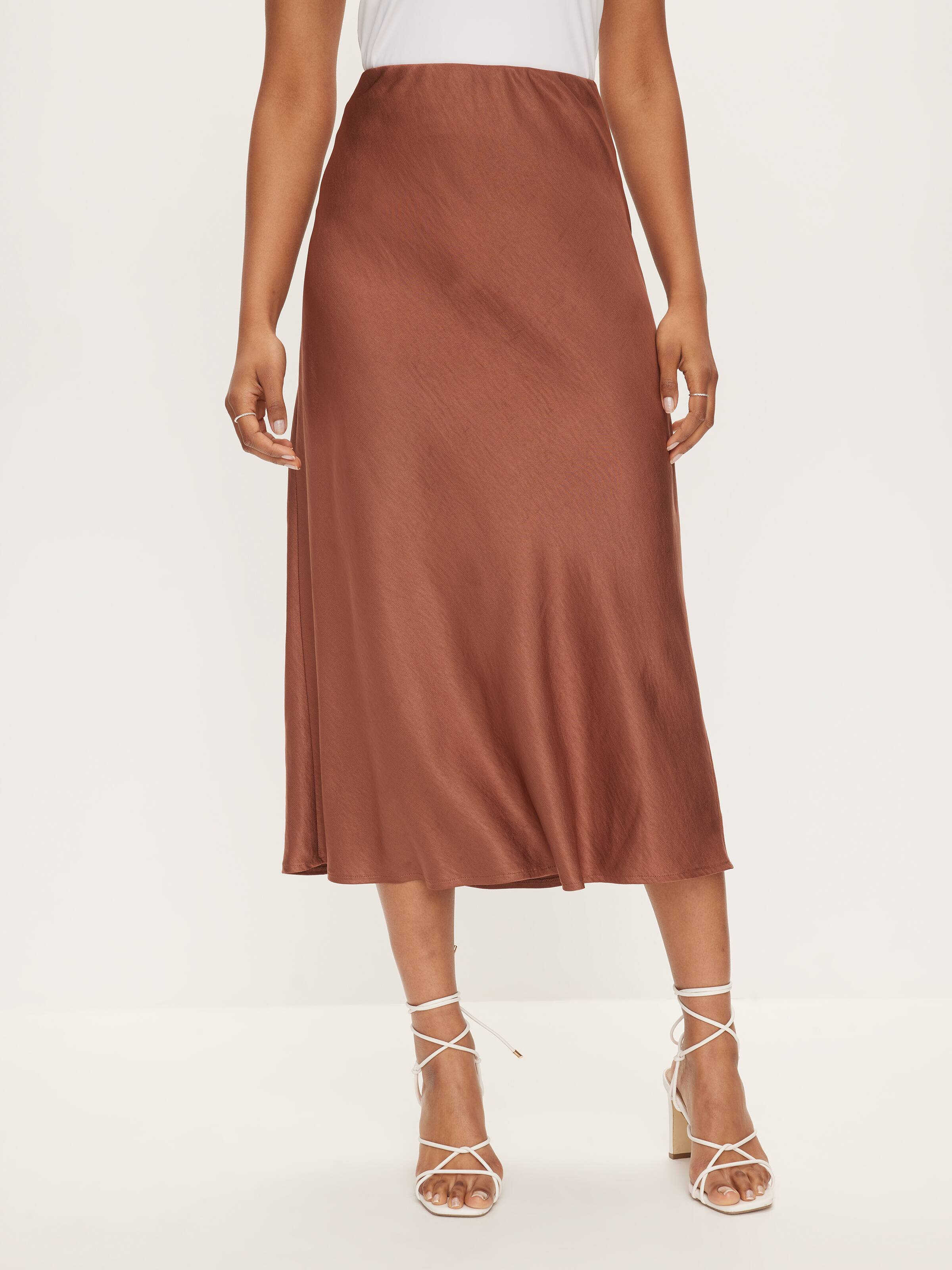 Lexi Satin Slip Midi Skirt