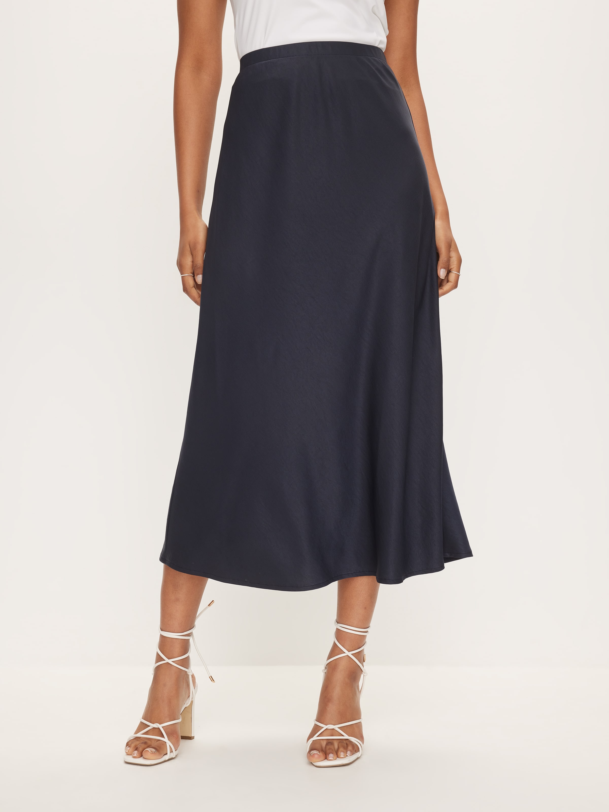 Lexi Satin Slip Midi Skirt