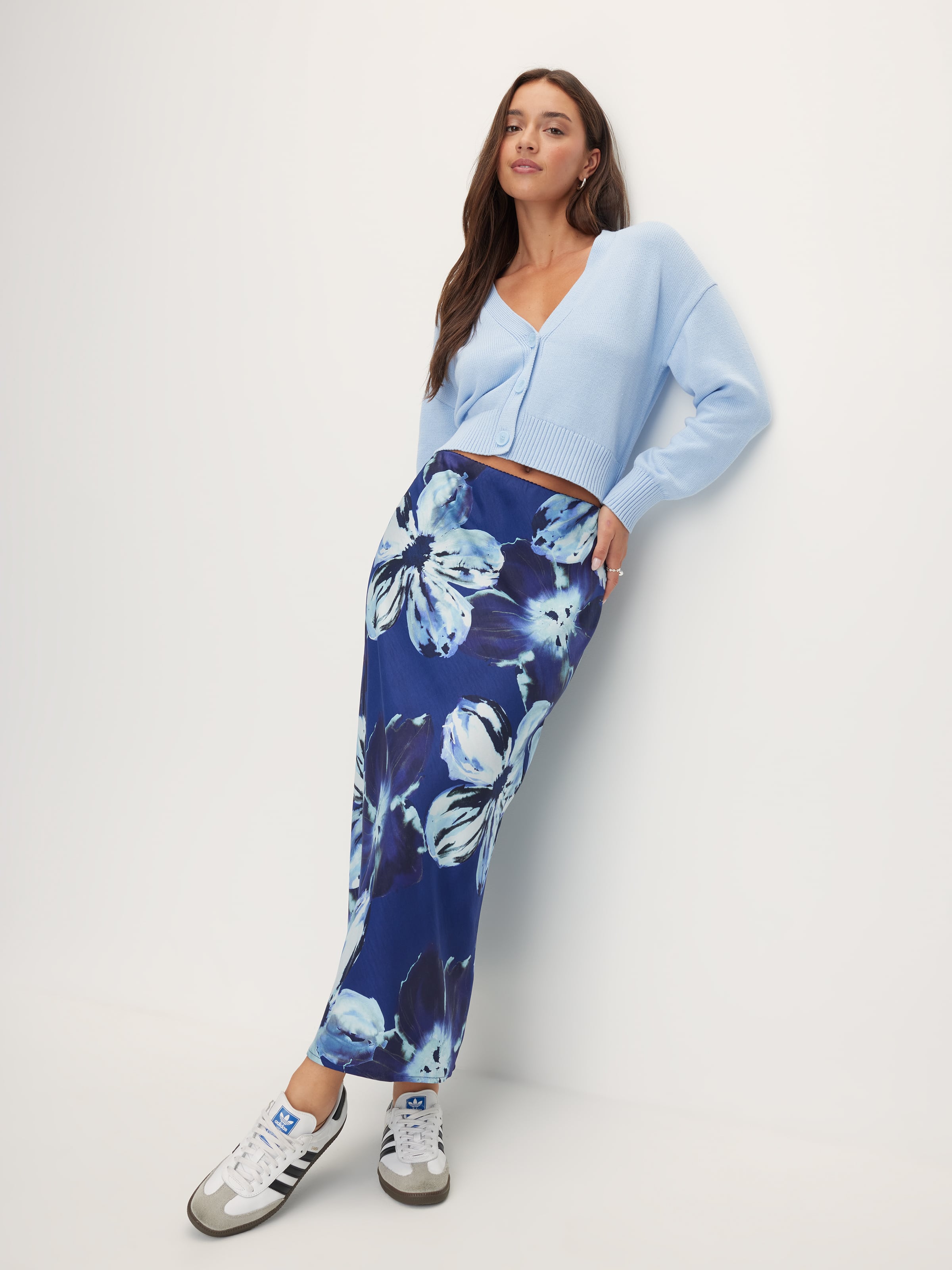 Ally Satin Midi Skirt