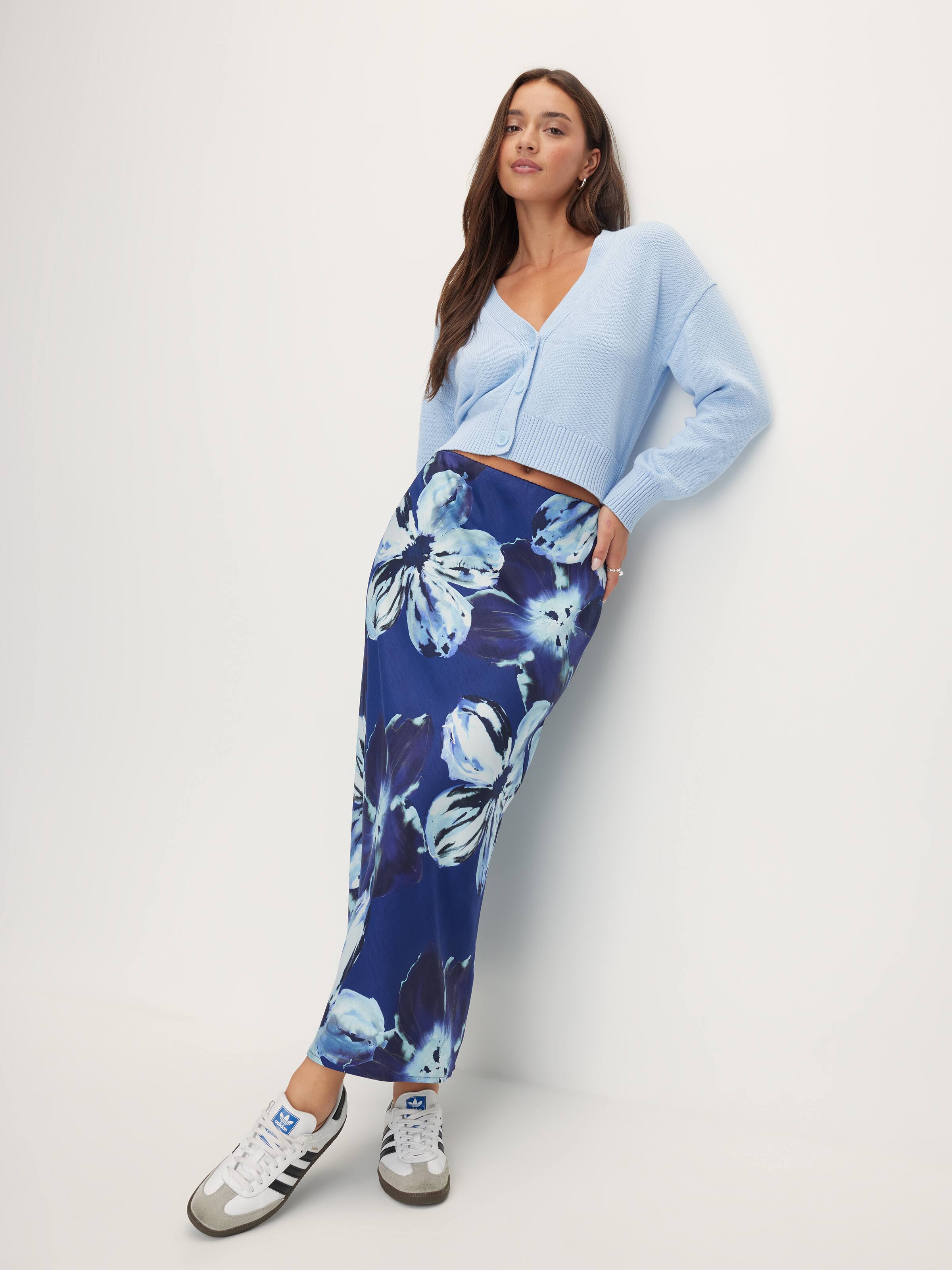 Ally Satin Midi Skirt