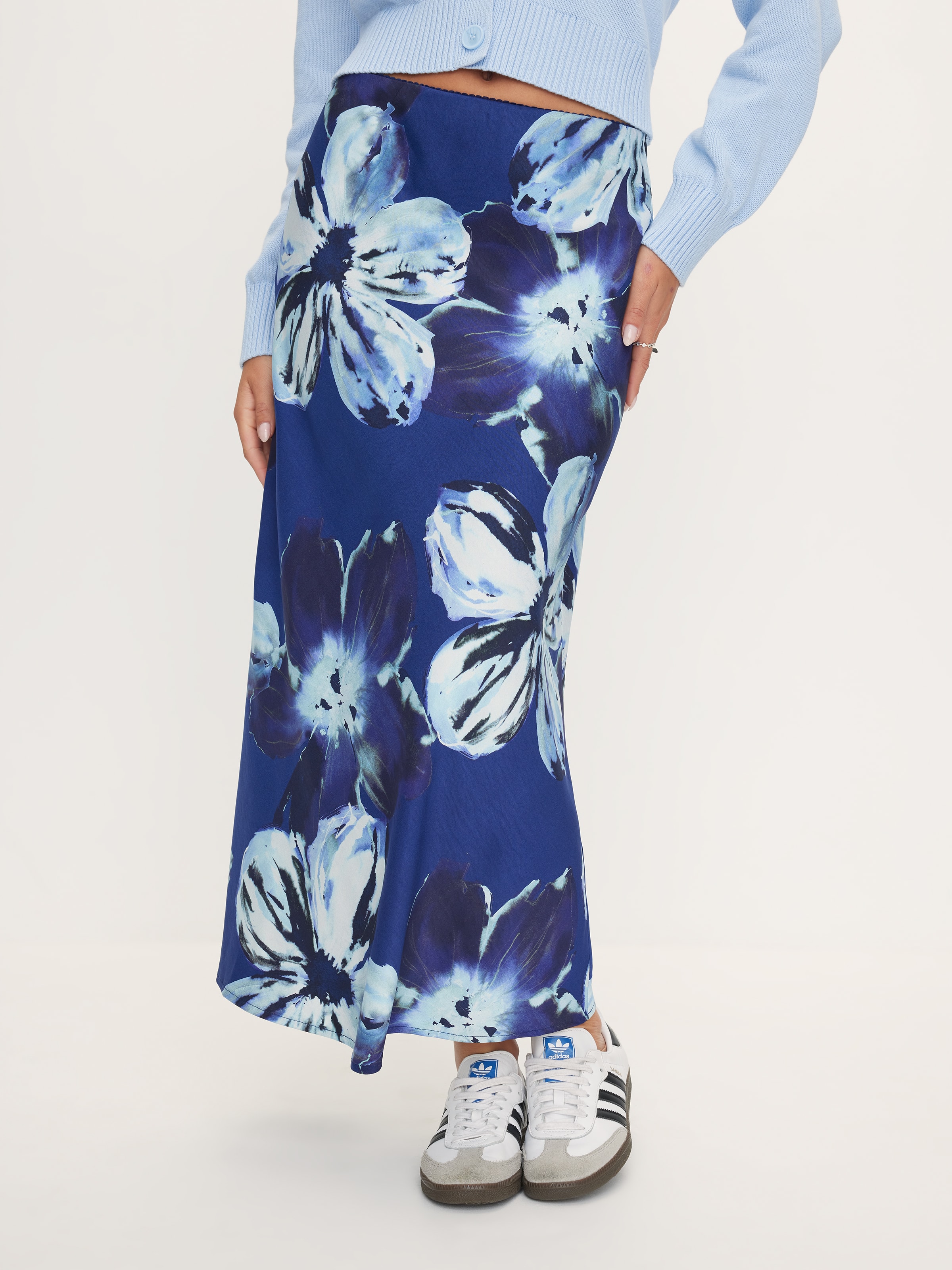 Ally Satin Midi Skirt