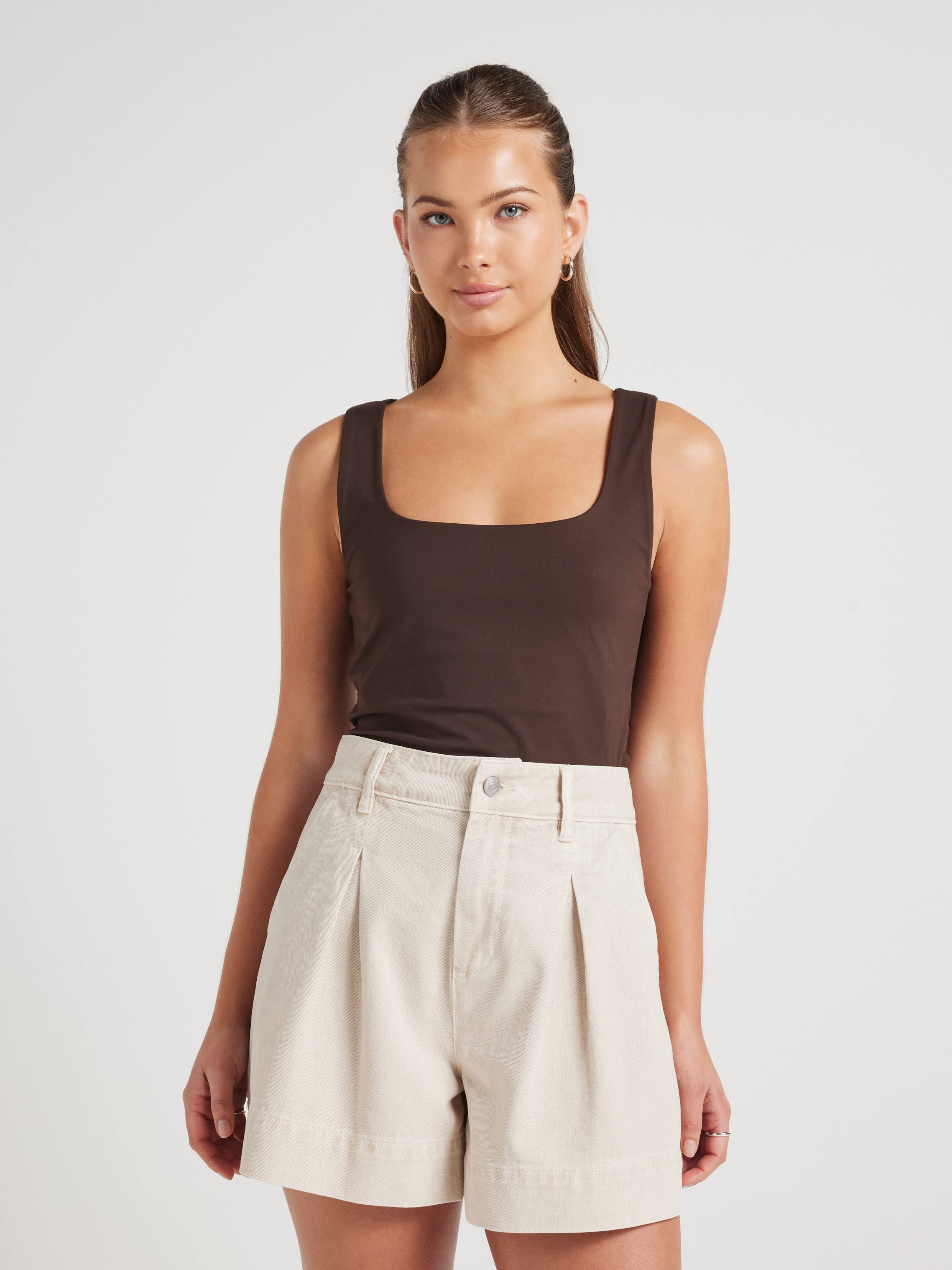 Linda Pleat Front Denim Short