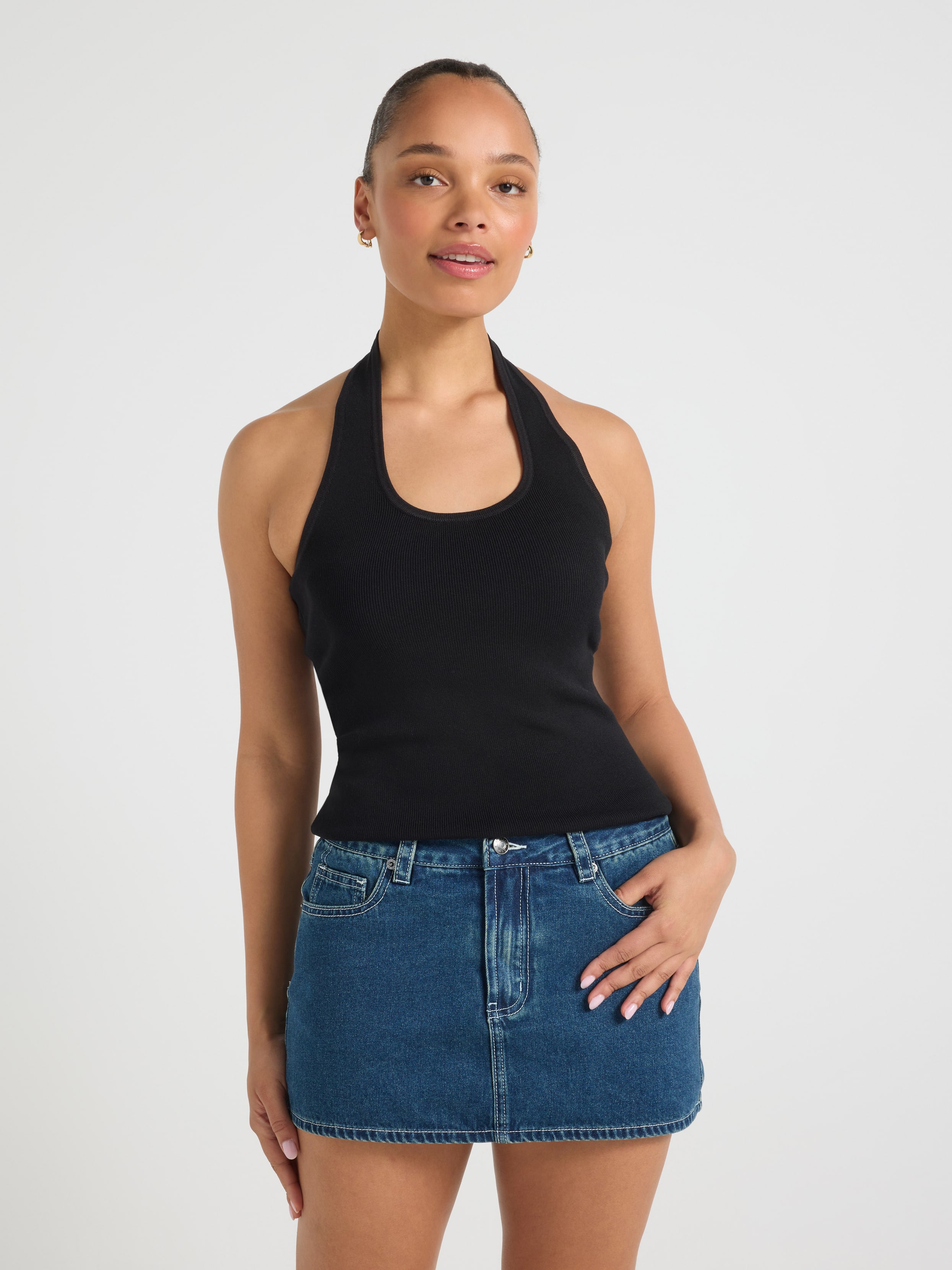 Mackenzie Low Rise Denim Skort