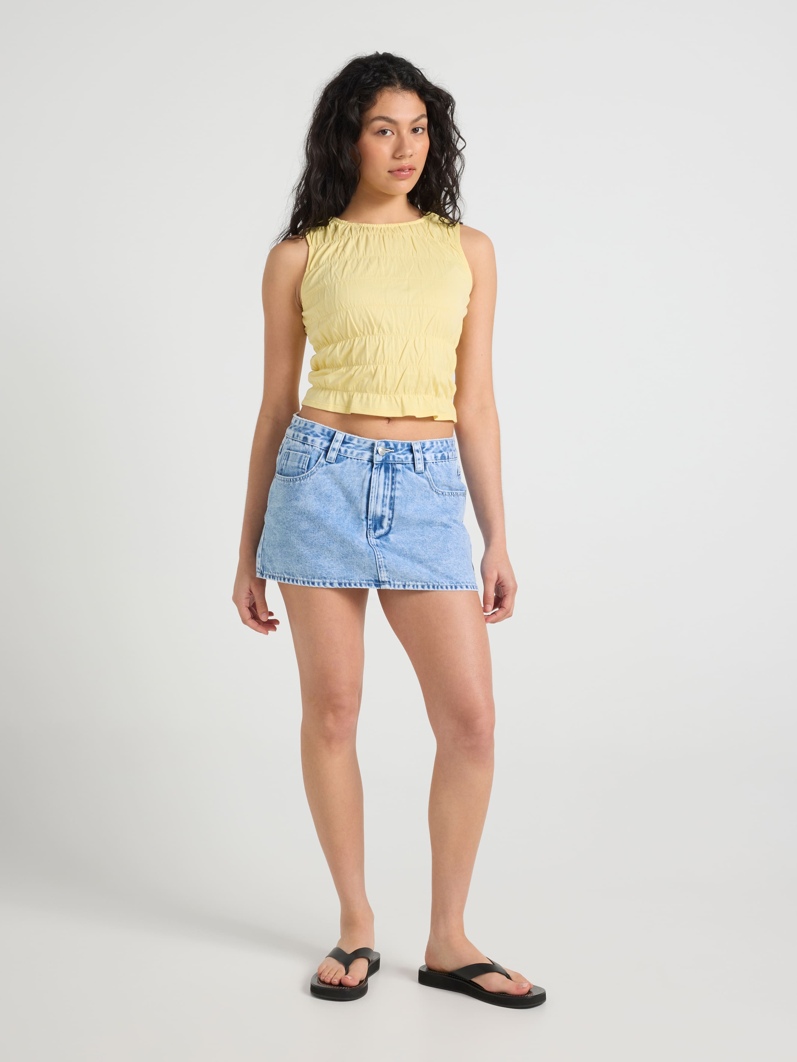 Mackenzie Low Rise Denim Skort