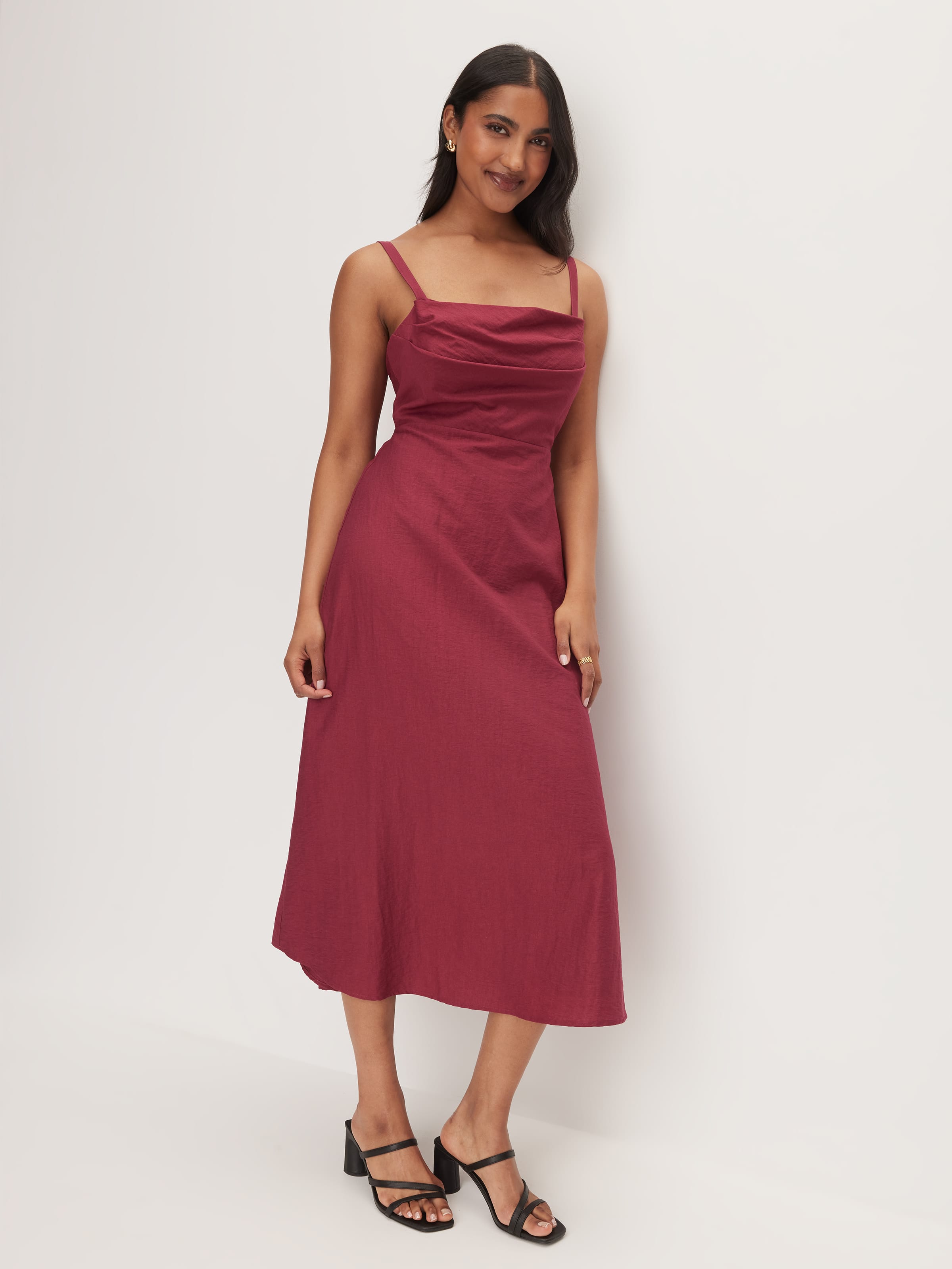Linen Blend Viola Midi Dress
