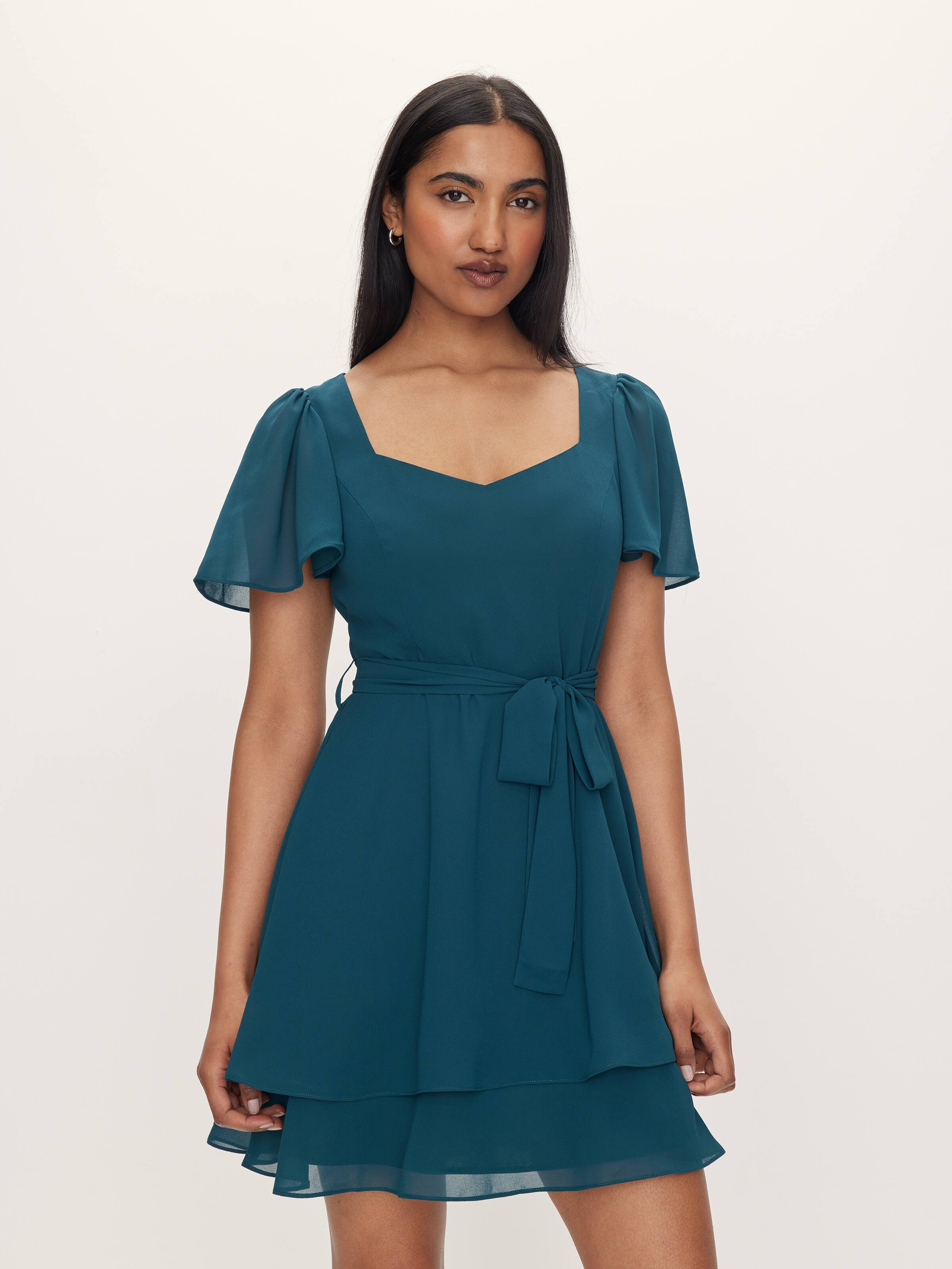 Lillian Flutter Sleeve Mini Dress