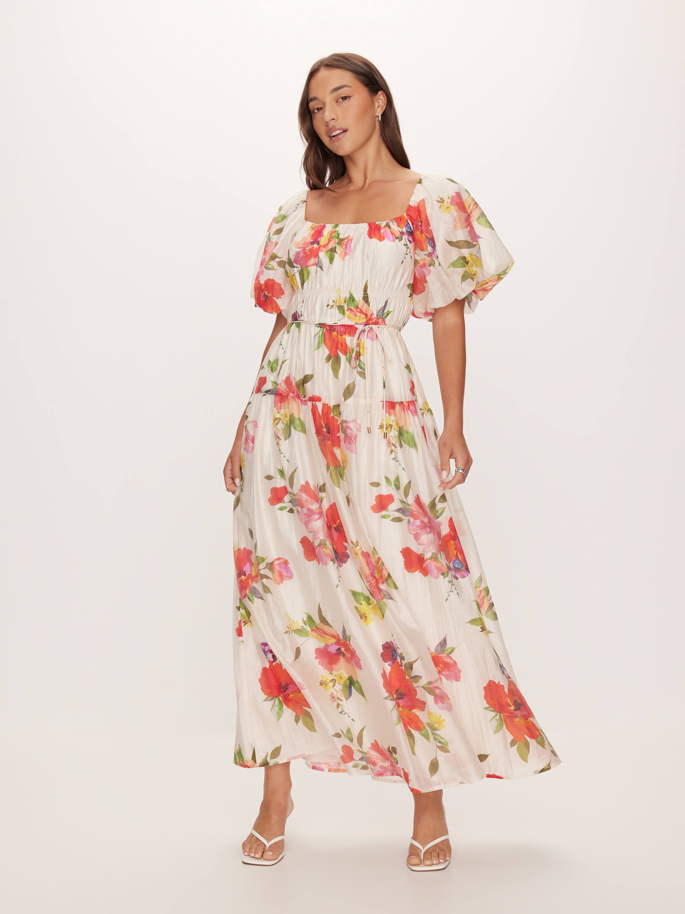 Evelyn Puff Sleeve Maxi Dress