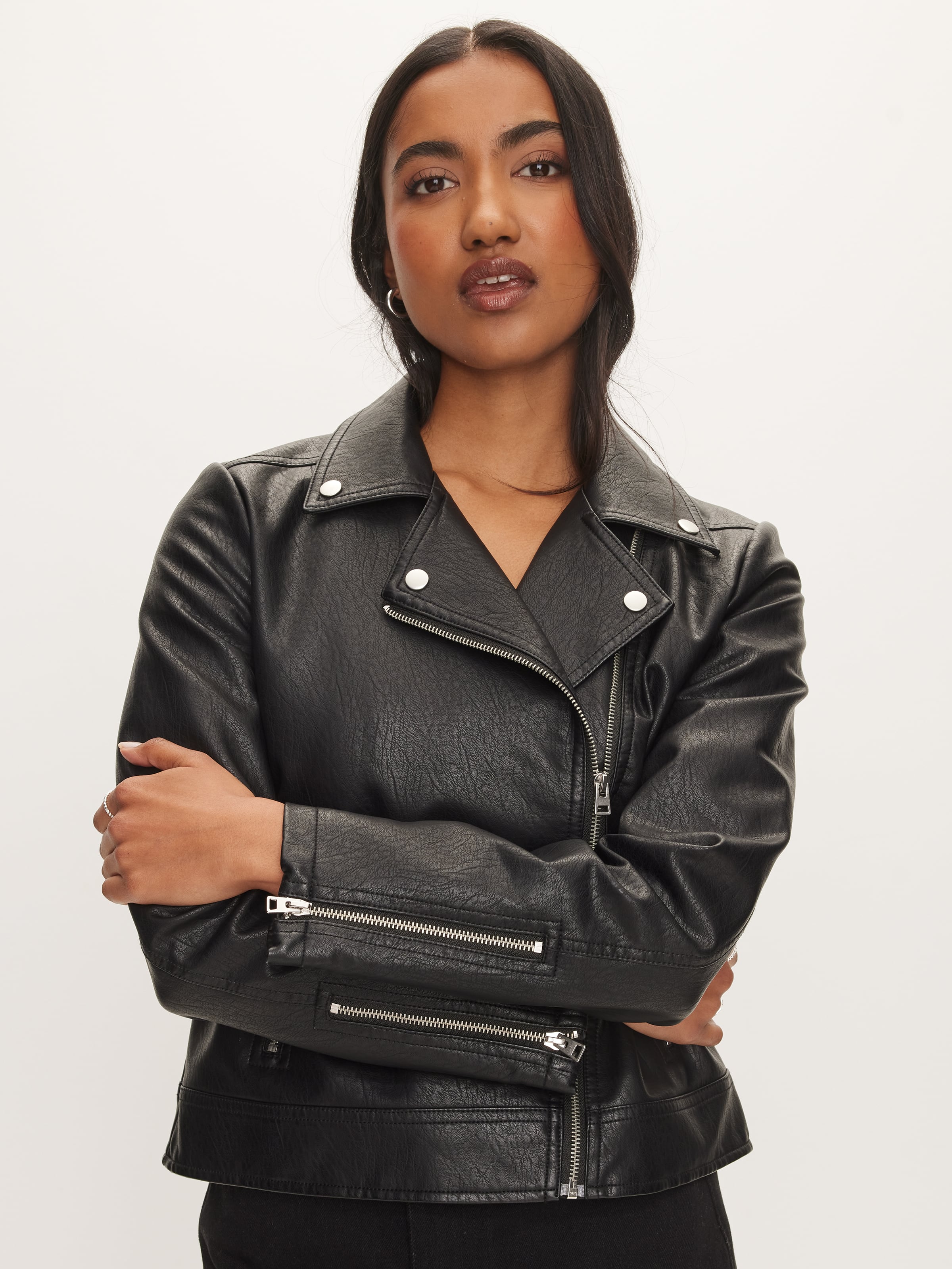 Arlet Faux Leather Biker Jacket