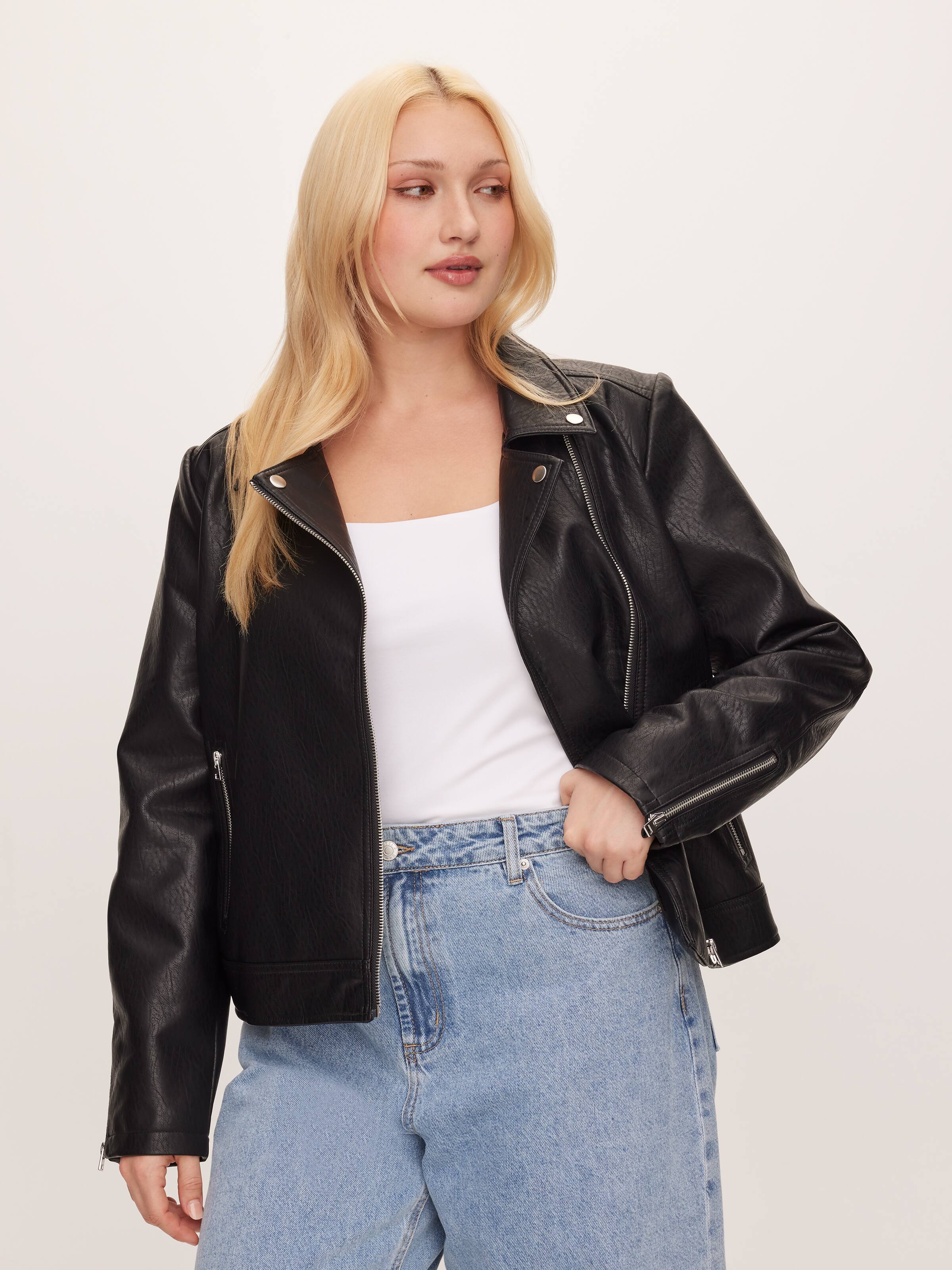 Arlet Faux Leather Biker Jacket