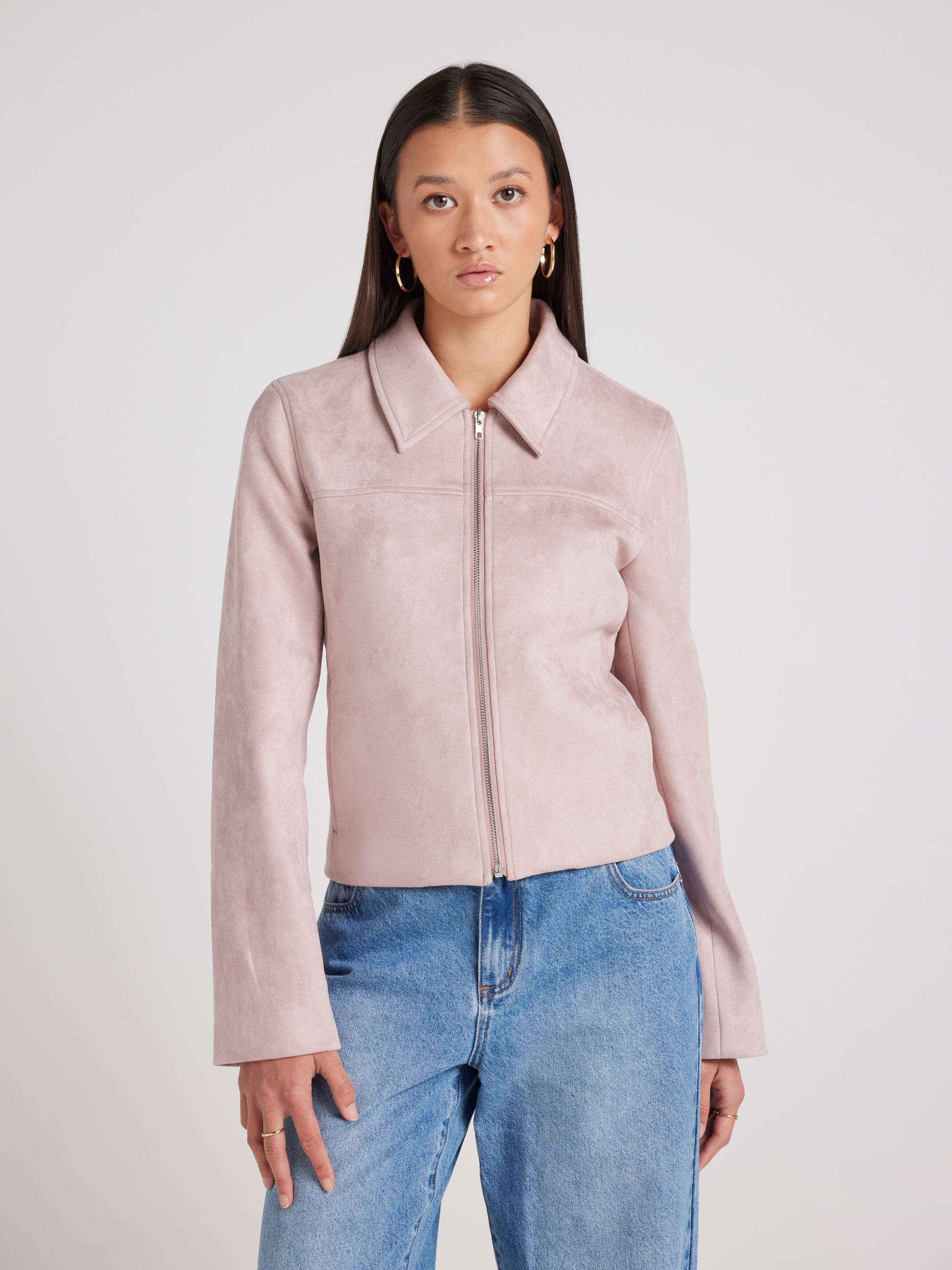 Suedette Zip Through