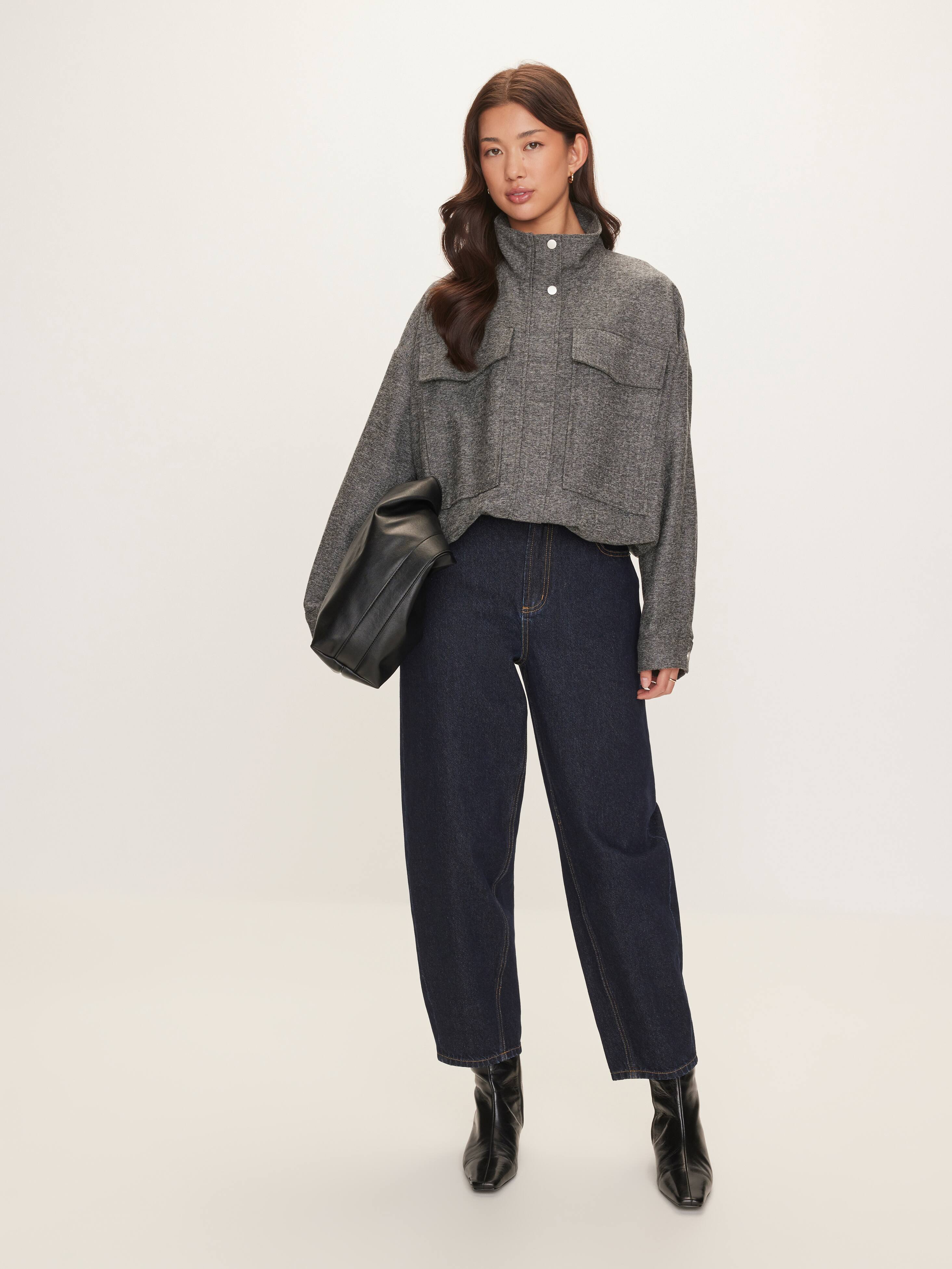 Olivia Textured Funnel Jacket