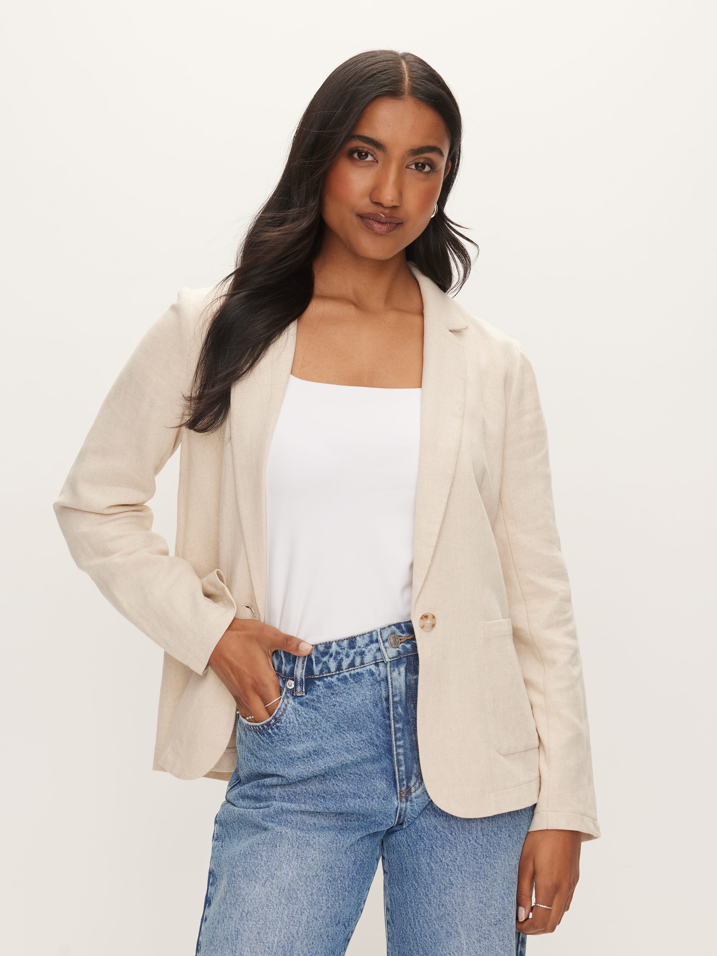 Linen Blend Blazer
